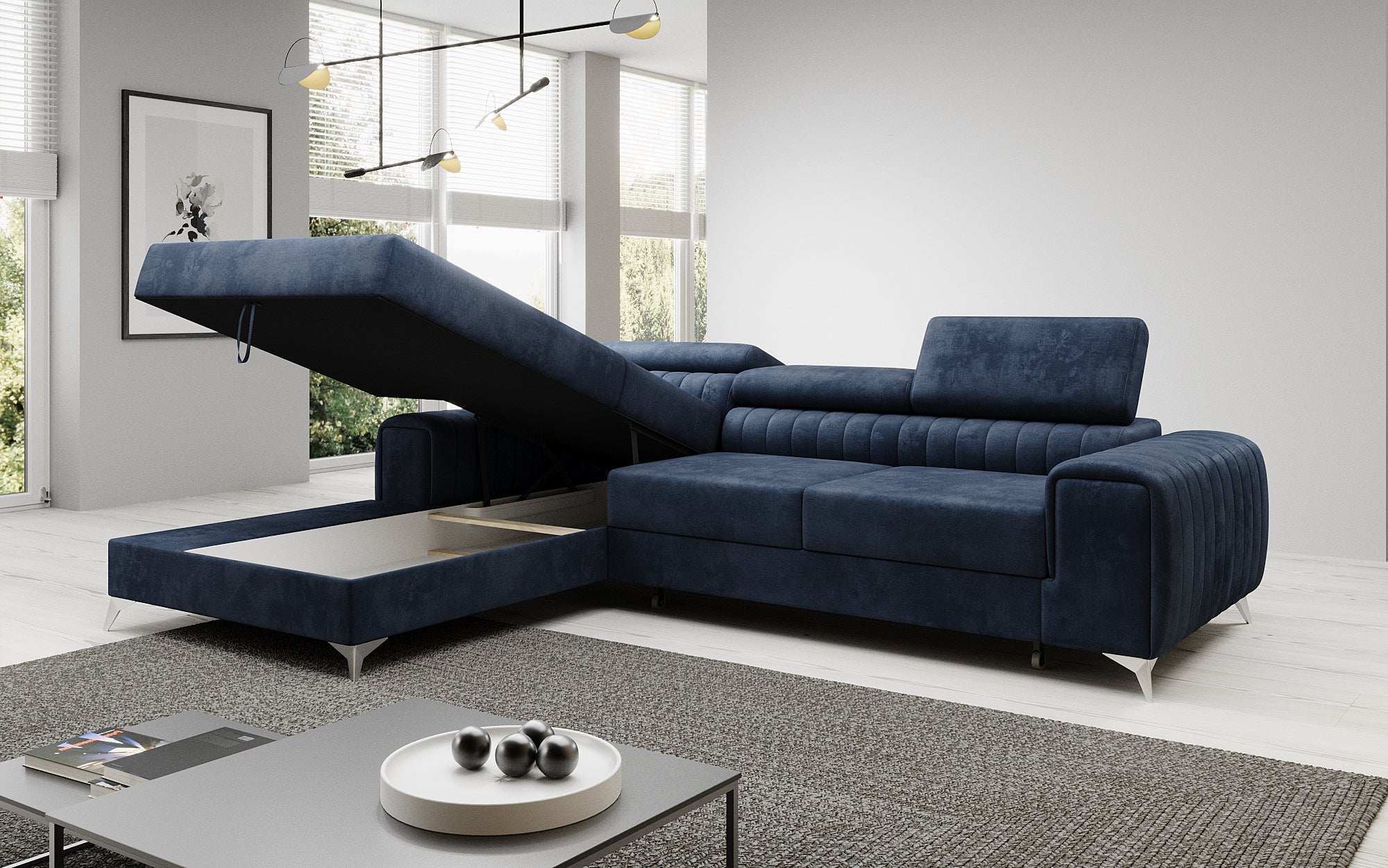Designer Sofa Melinda mat Schloof- a Klappfunktioun