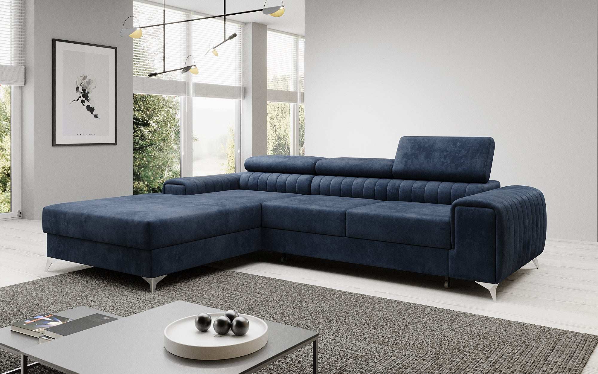 Designer Sofa Melinda mat Schloof- a Klappfunktioun