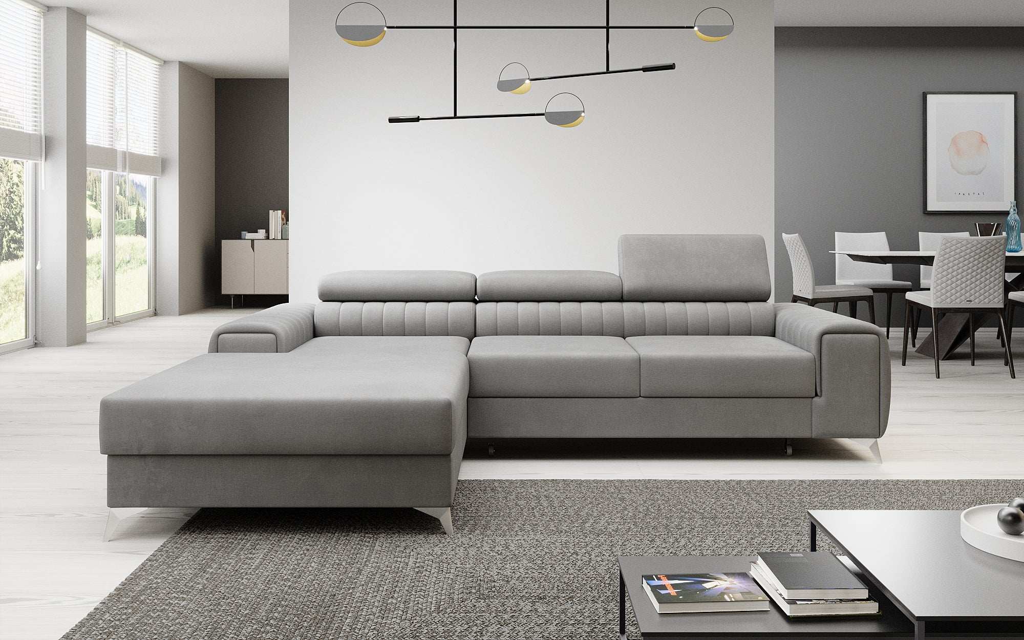 Designer Sofa Melinda mat Schloof- a Klappfunktioun