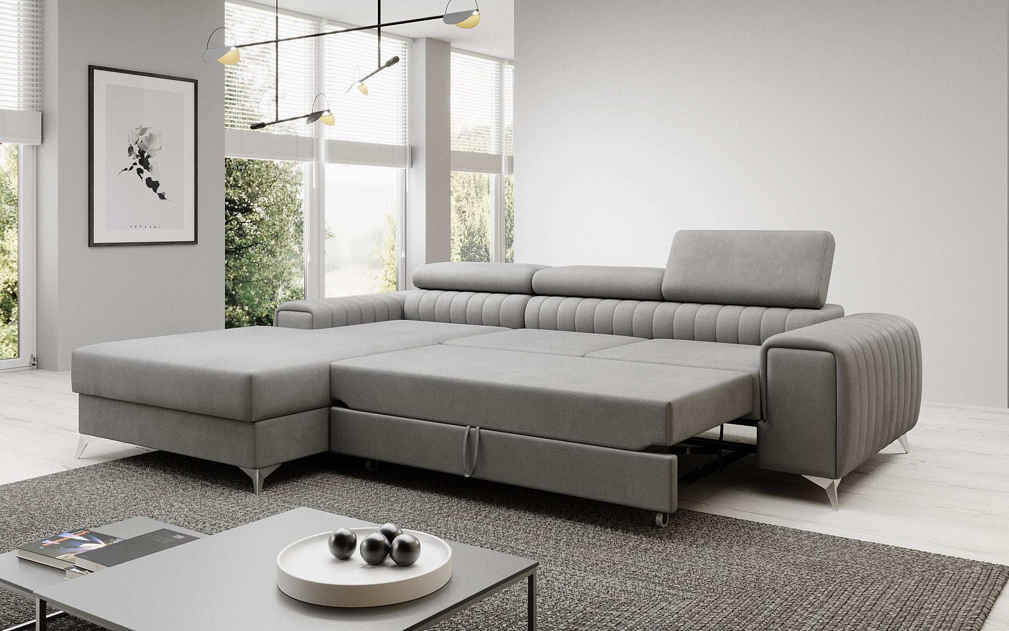 Designer Sofa Melinda mat Schloof- a Klappfunktioun
