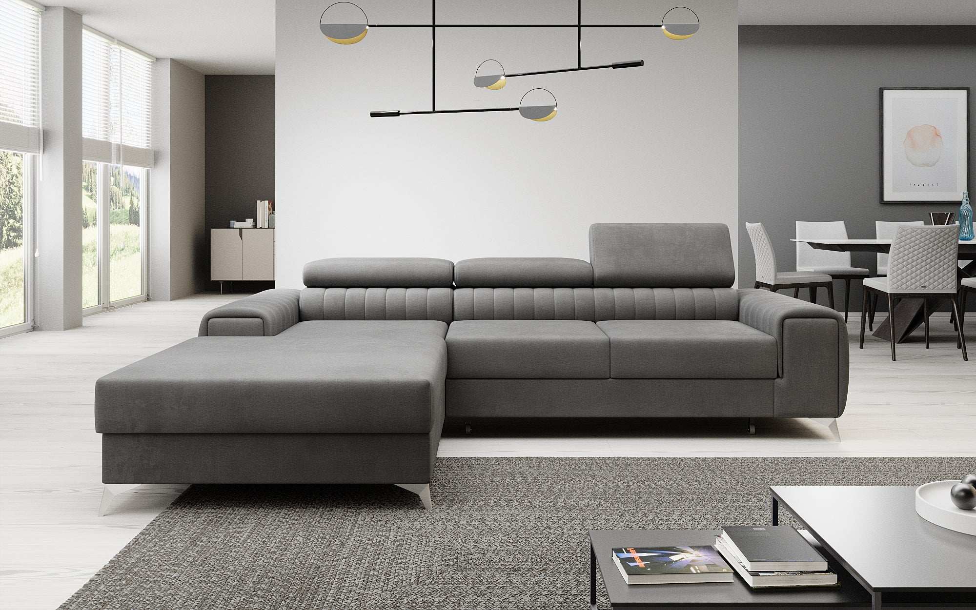 Designer Sofa Melinda mat Schloof- a Klappfunktioun