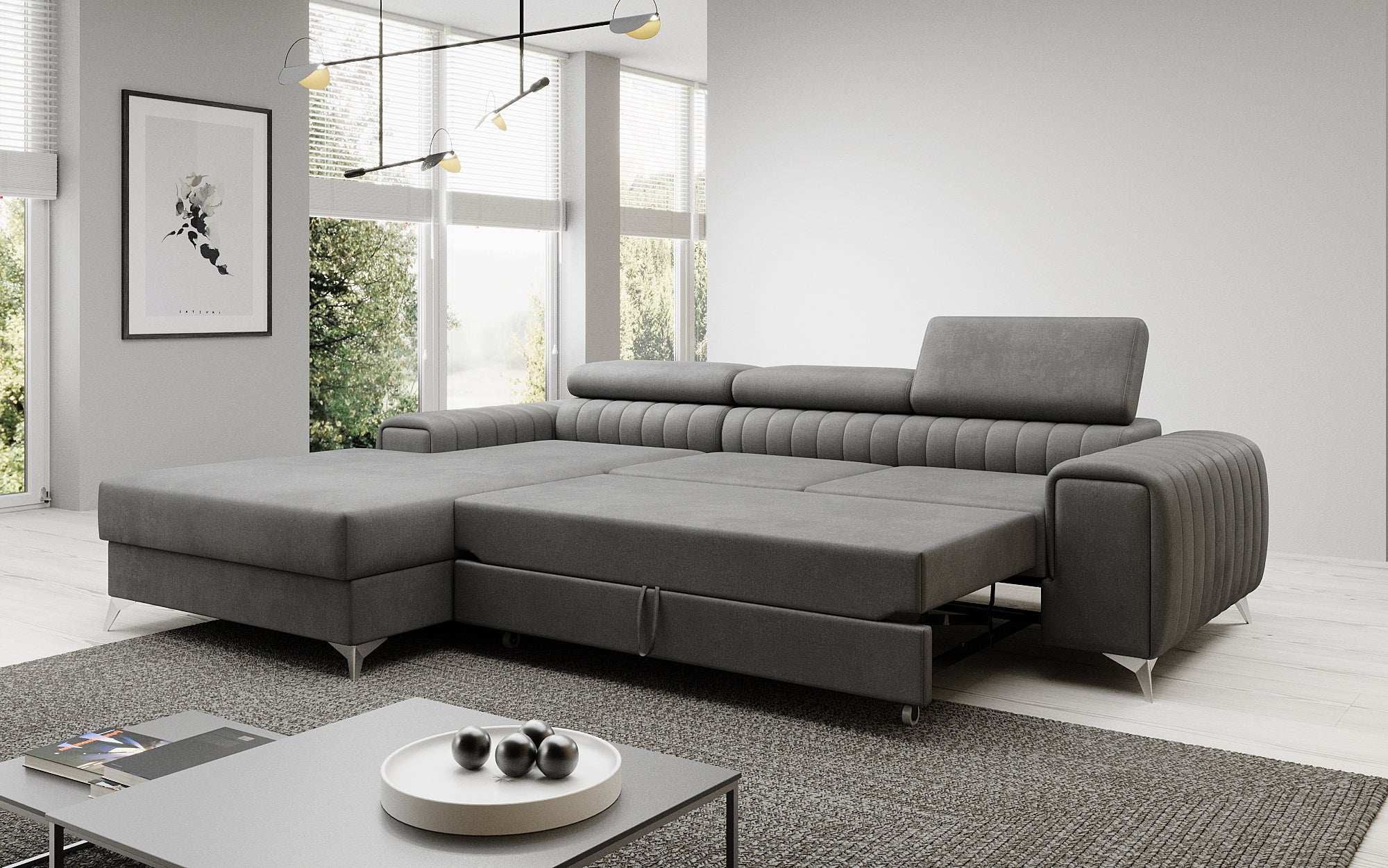 Designer Sofa Melinda mat Schloof- a Klappfunktioun