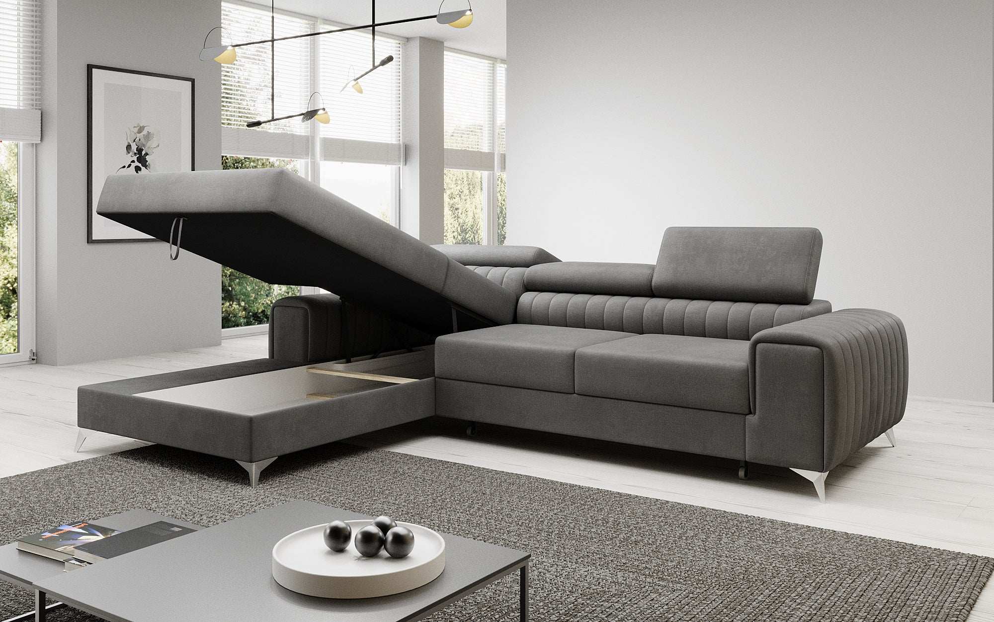 Designer Sofa Melinda mat Schloof- a Klappfunktioun