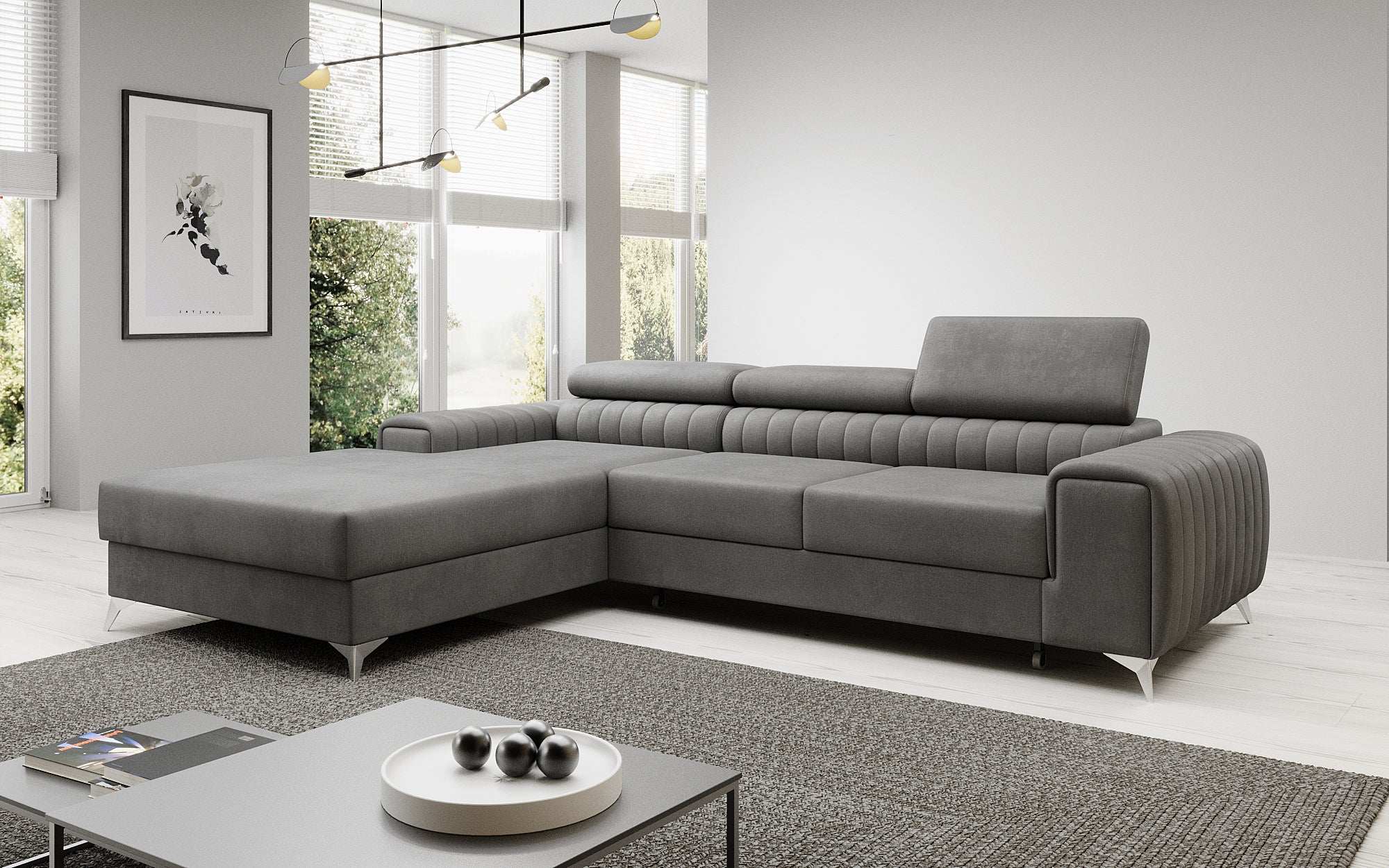 Designer Sofa Melinda mat Schloof- a Klappfunktioun