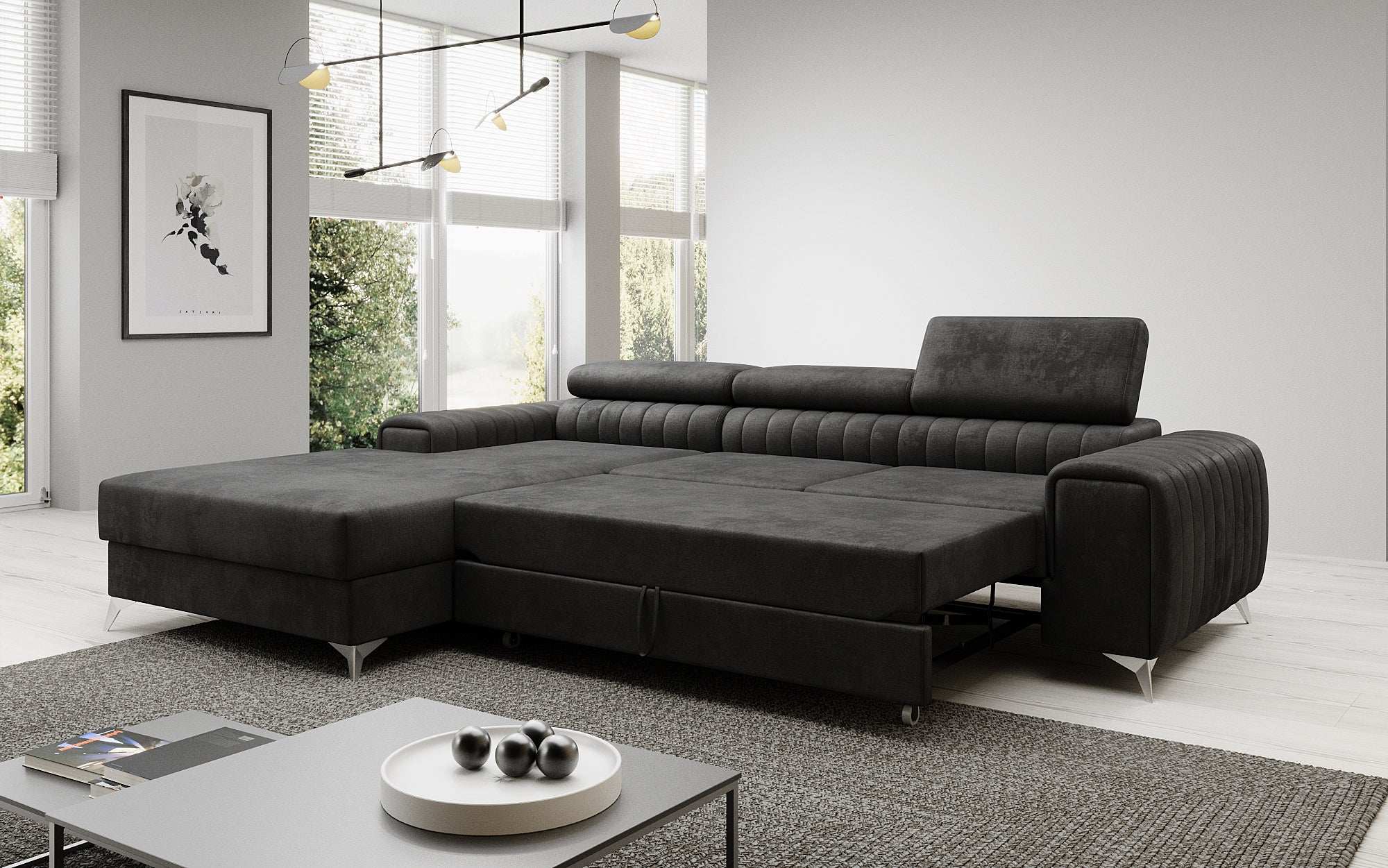 Designer Sofa Melinda mat Schloof- a Klappfunktioun