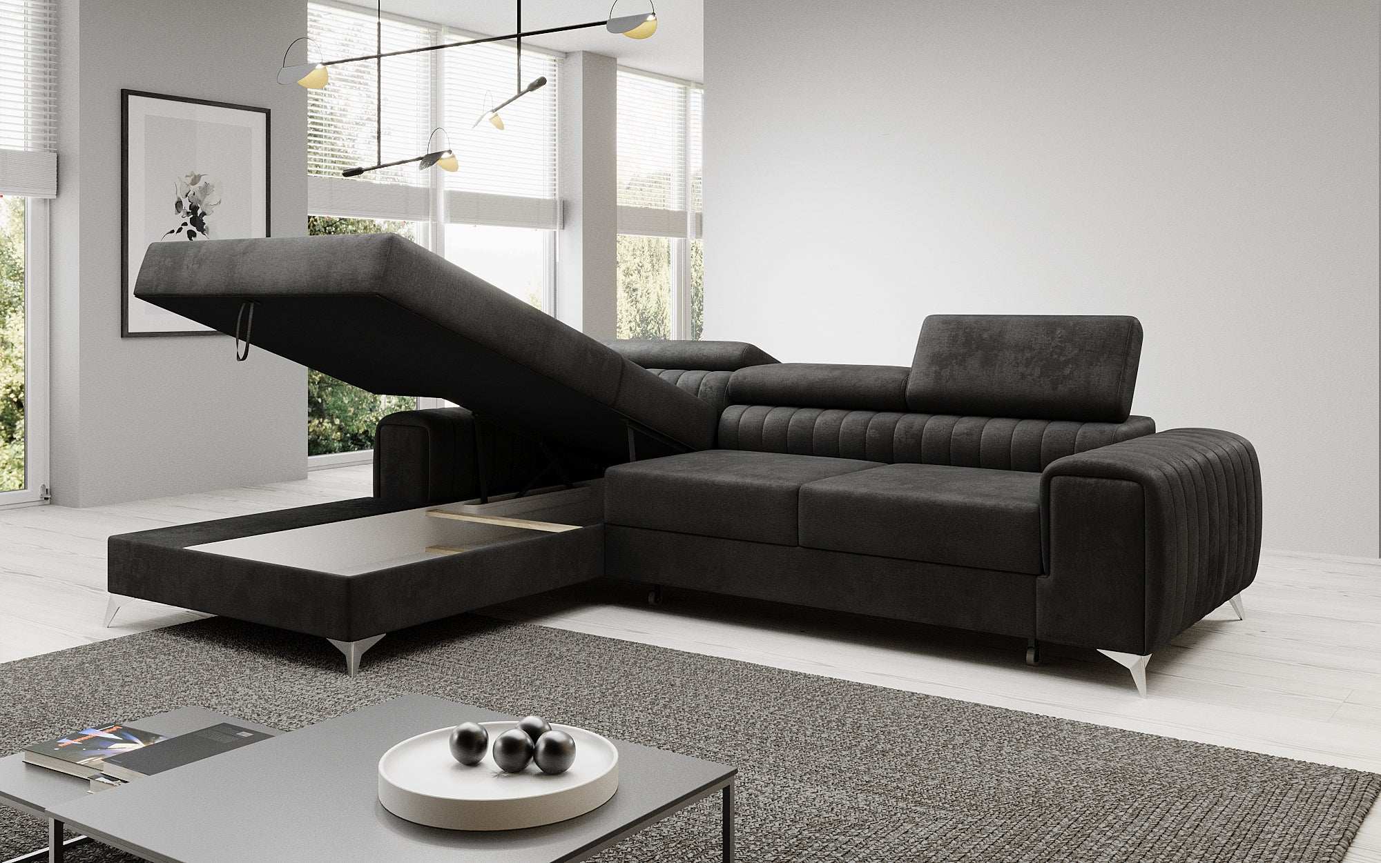 Designer Sofa Melinda mat Schloof- a Klappfunktioun