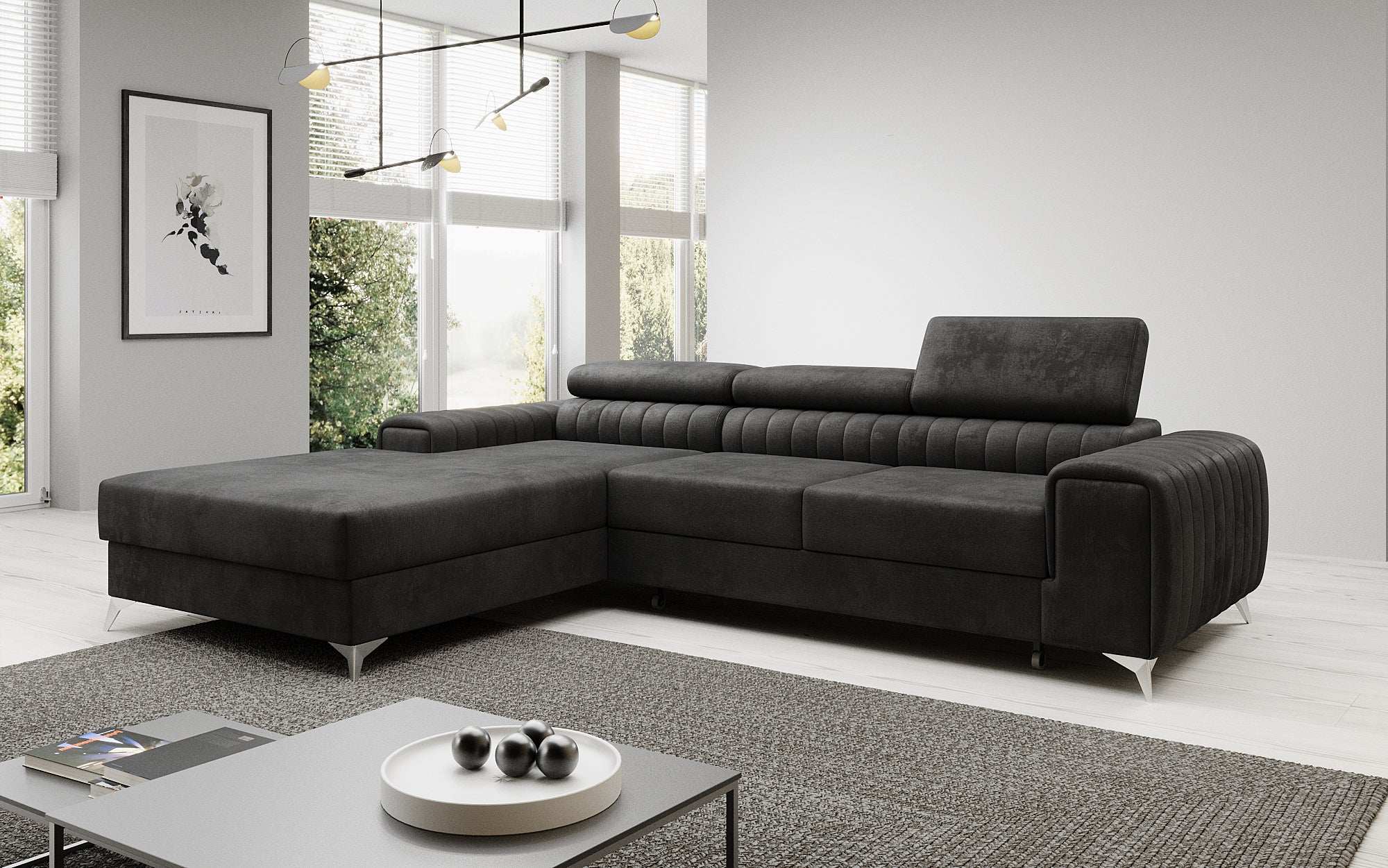 Designer Sofa Melinda mat Schloof- a Klappfunktioun