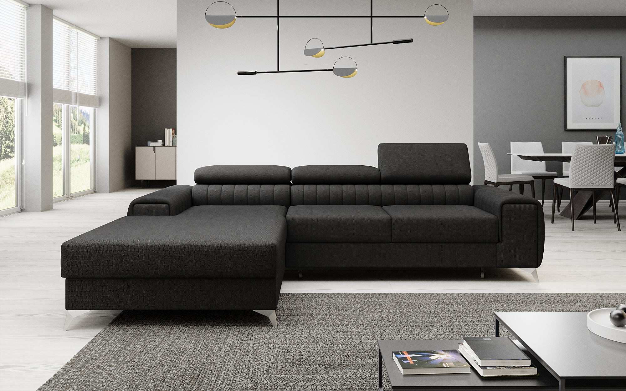Designer Sofa Melinda mat Schloof- a Klappfunktioun