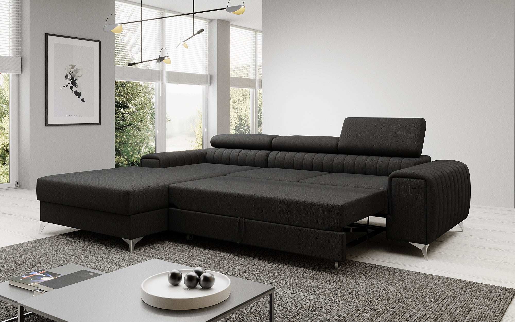 Designer Sofa Melinda mat Schloof- a Klappfunktioun