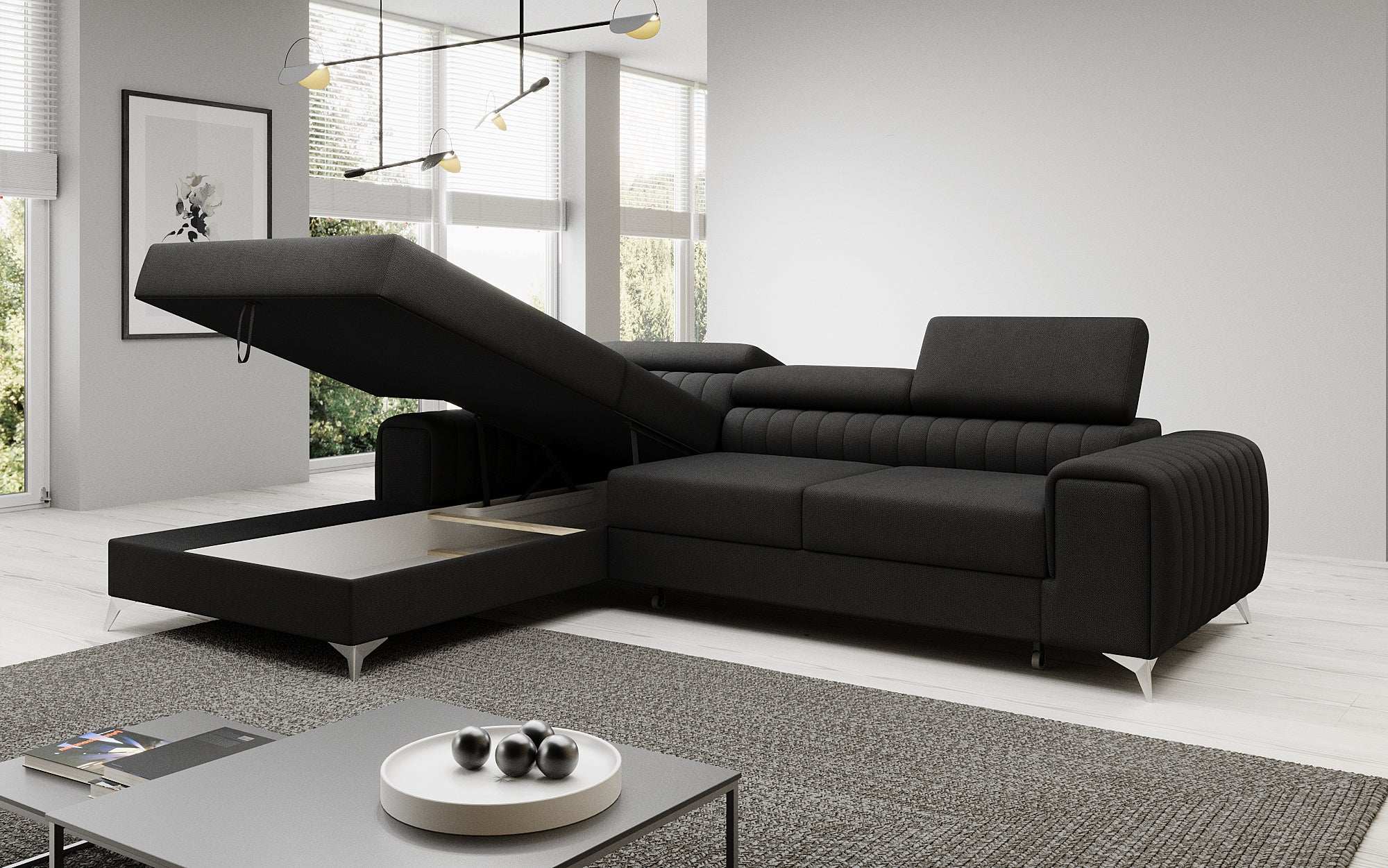 Designer Sofa Melinda mat Schloof- a Klappfunktioun