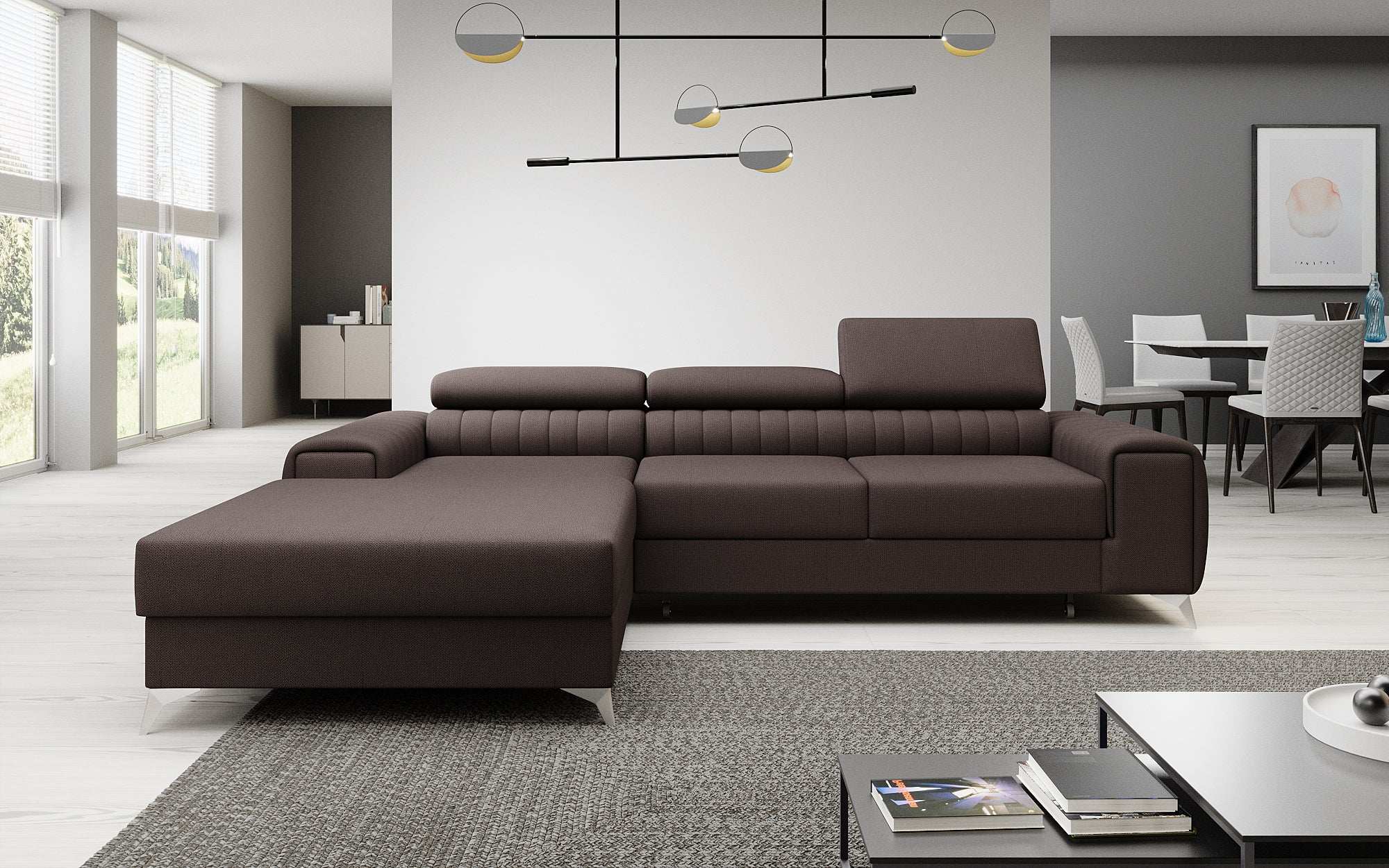 Designer Sofa Melinda mat Schloof- a Klappfunktioun