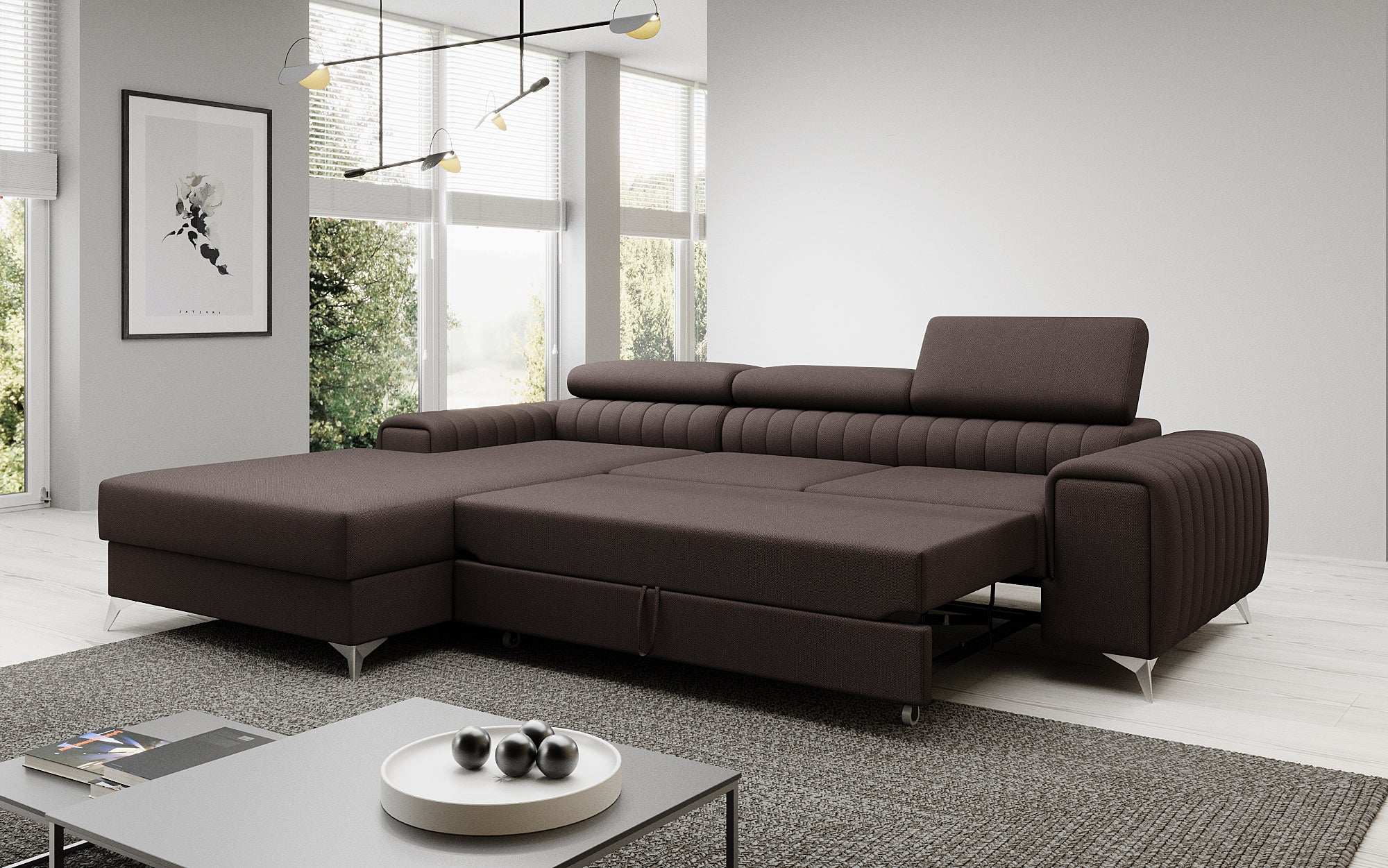 Designer Sofa Melinda mat Schloof- a Klappfunktioun