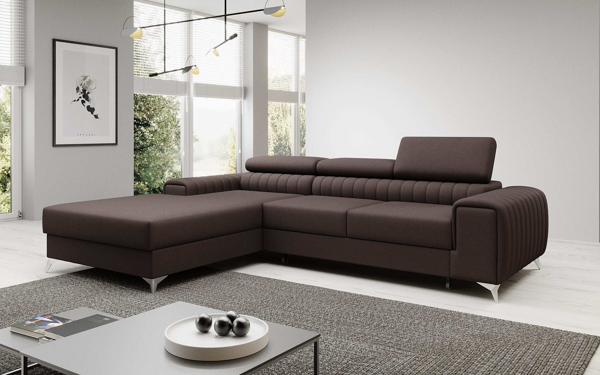 Designer Sofa Melinda mat Schloof- a Klappfunktioun