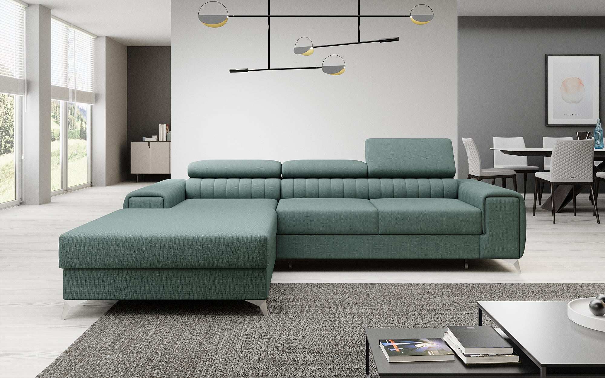 Designer Sofa Melinda mat Schloof- a Klappfunktioun