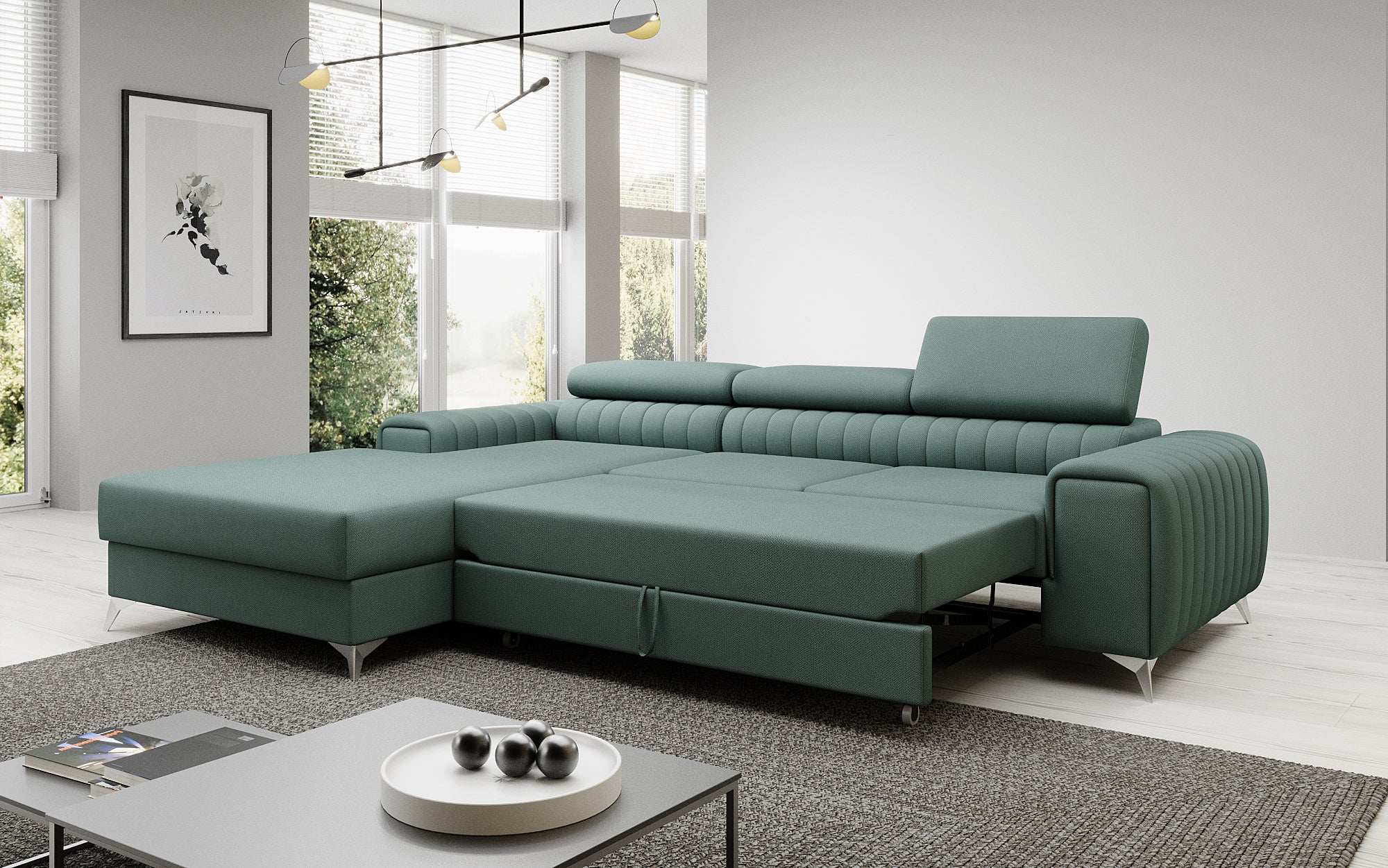 Designer Sofa Melinda mat Schloof- a Klappfunktioun