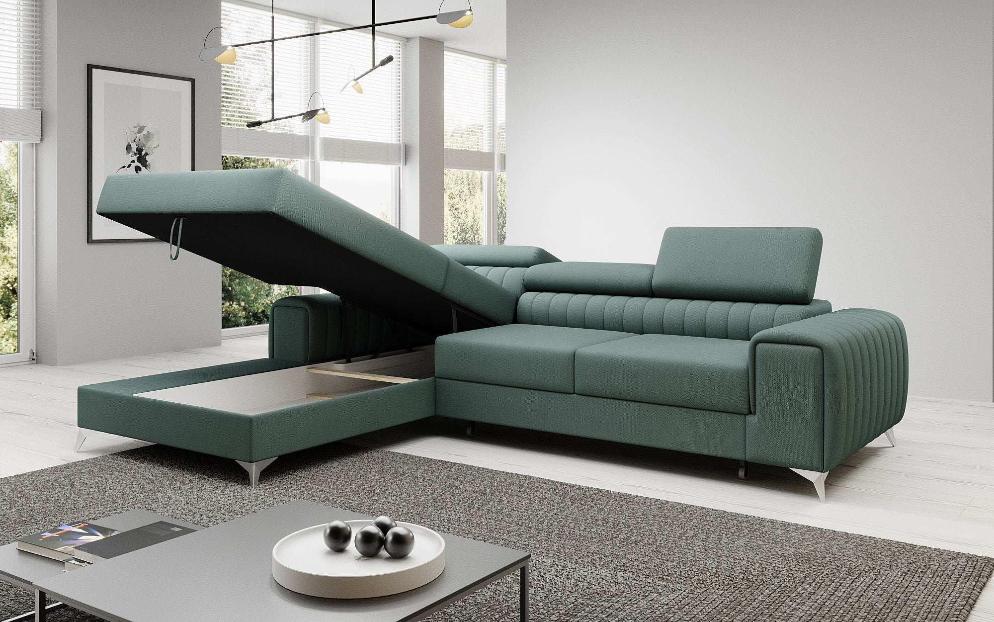 Designer Sofa Melinda mat Schloof- a Klappfunktioun