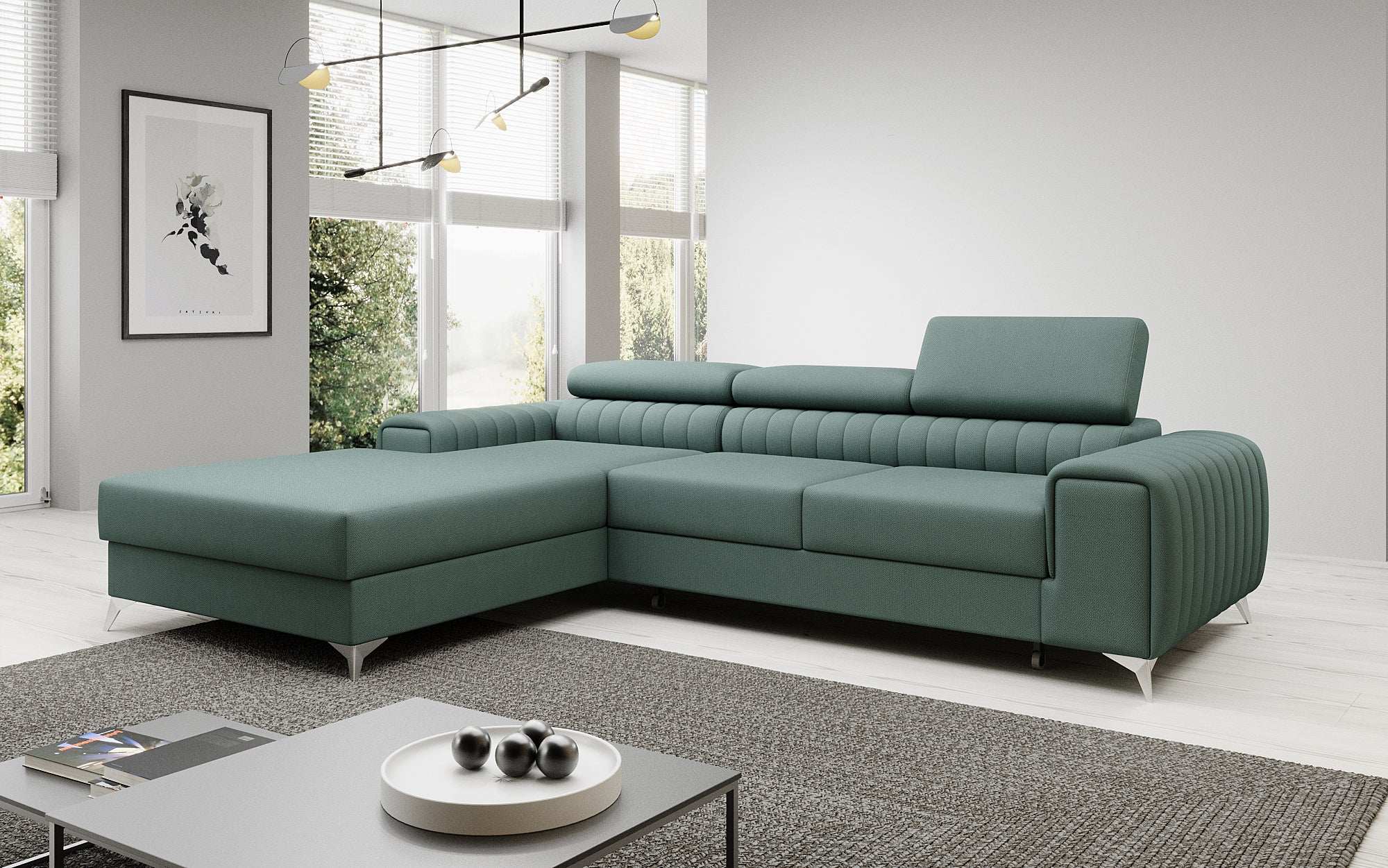 Designer Sofa Melinda mat Schloof- a Klappfunktioun