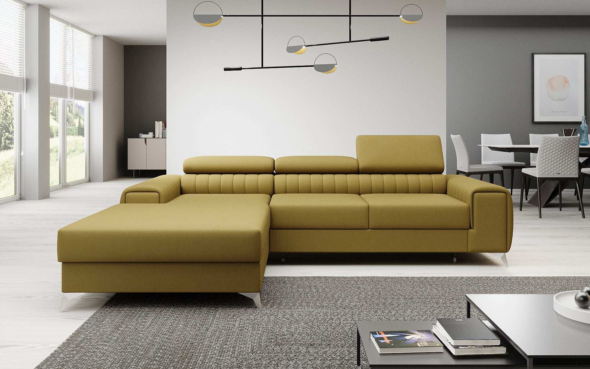 Designer Sofa Melinda mat Schloof- a Klappfunktioun
