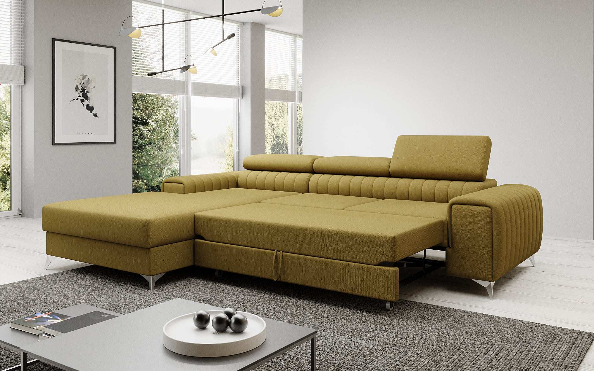 Designer Sofa Melinda mat Schloof- a Klappfunktioun
