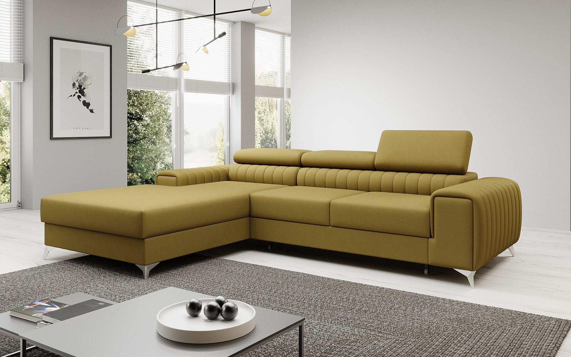 Designer Sofa Melinda mat Schloof- a Klappfunktioun