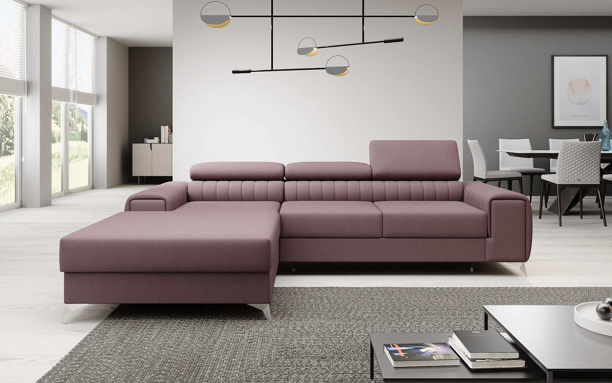 Designer Sofa Melinda mat Schloof- a Klappfunktioun