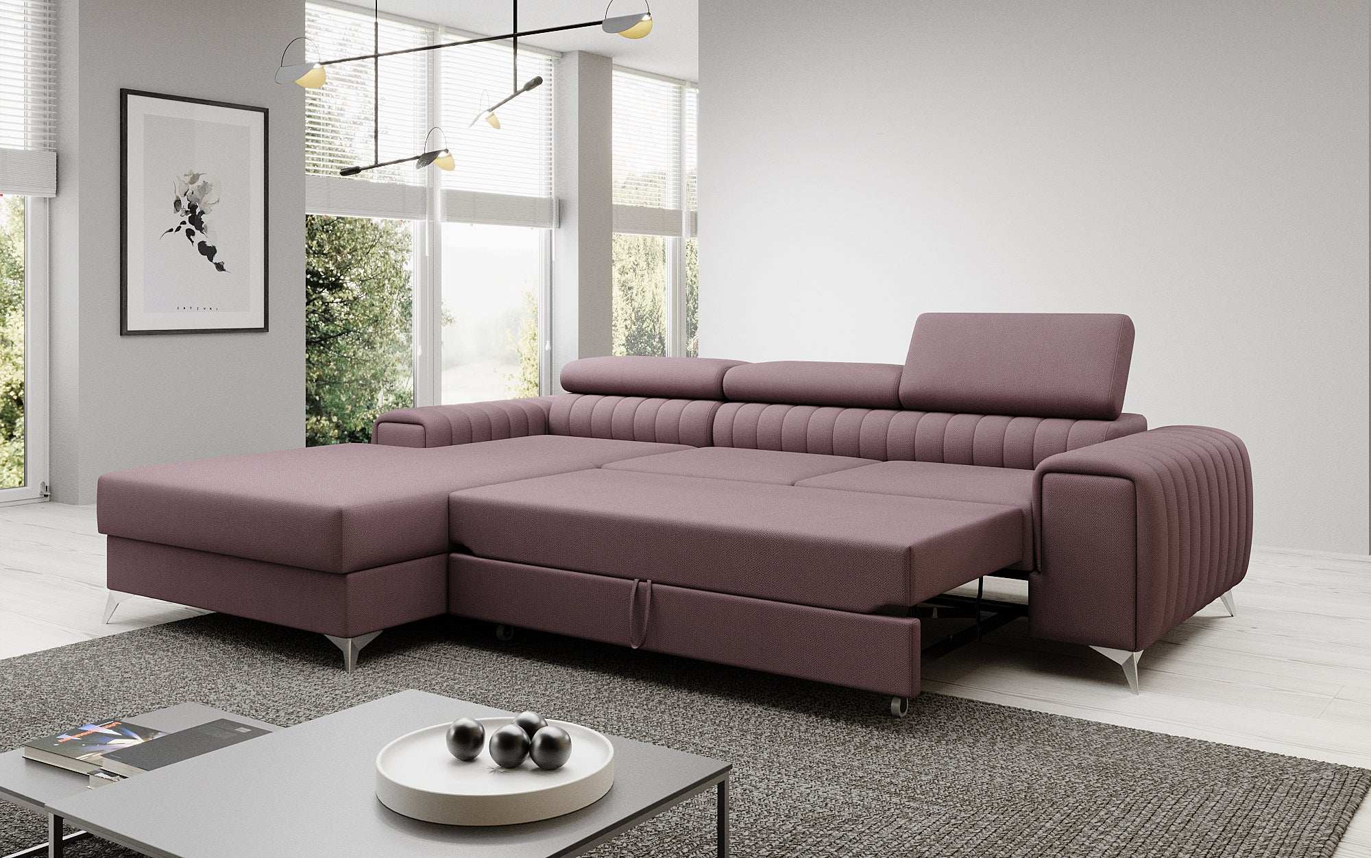 Designer Sofa Melinda mat Schloof- a Klappfunktioun