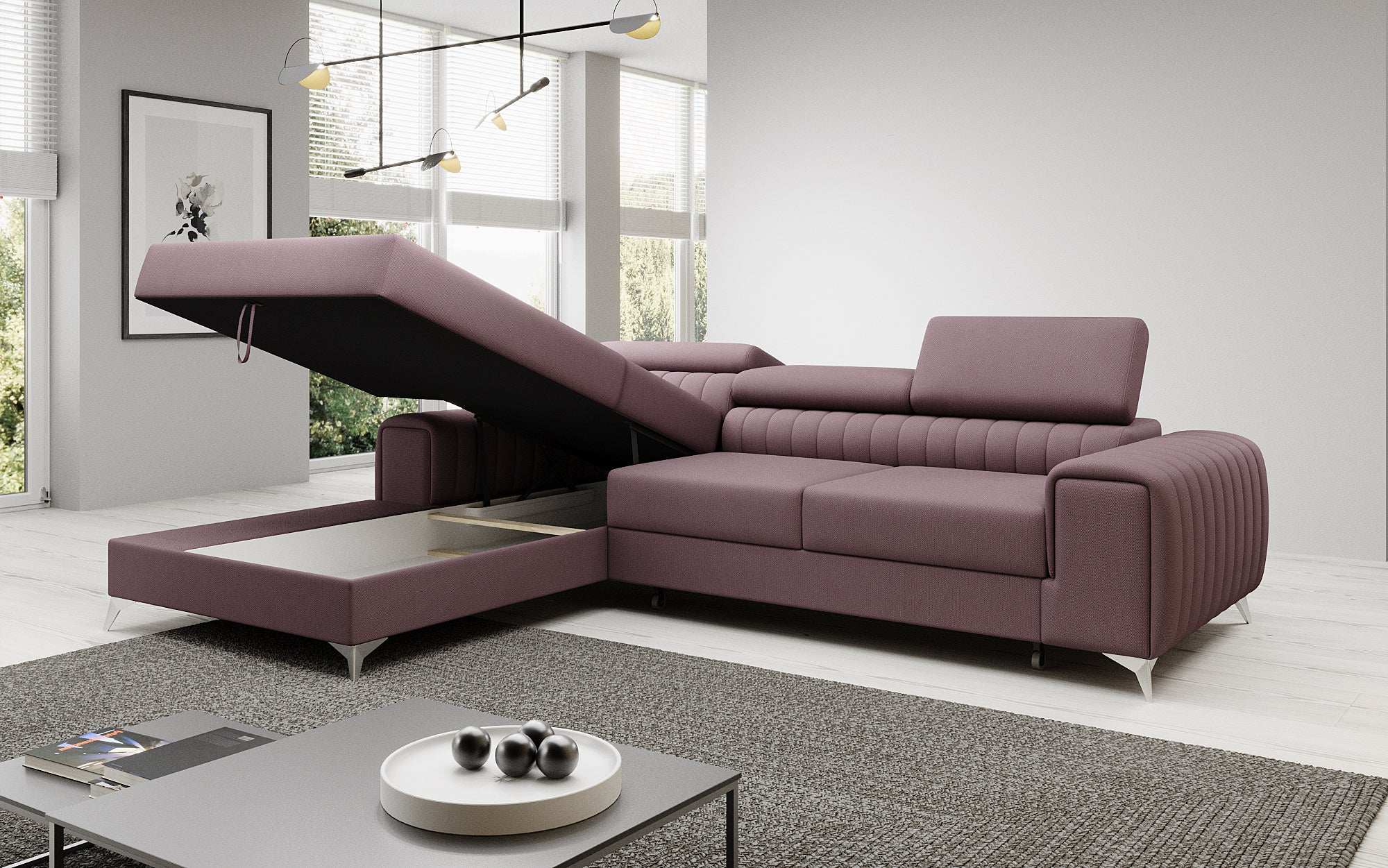 Designer Sofa Melinda mat Schloof- a Klappfunktioun