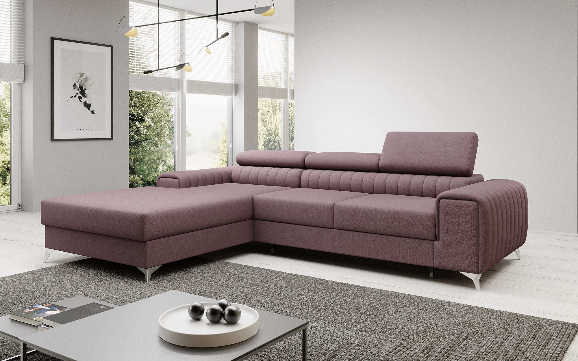 Designer Sofa Melinda mat Schloof- a Klappfunktioun