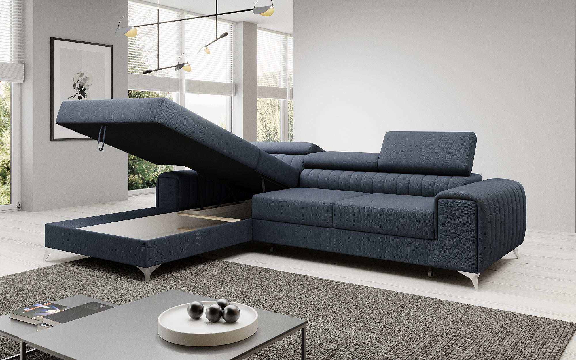 Designer Sofa Melinda mat Schloof- a Klappfunktioun