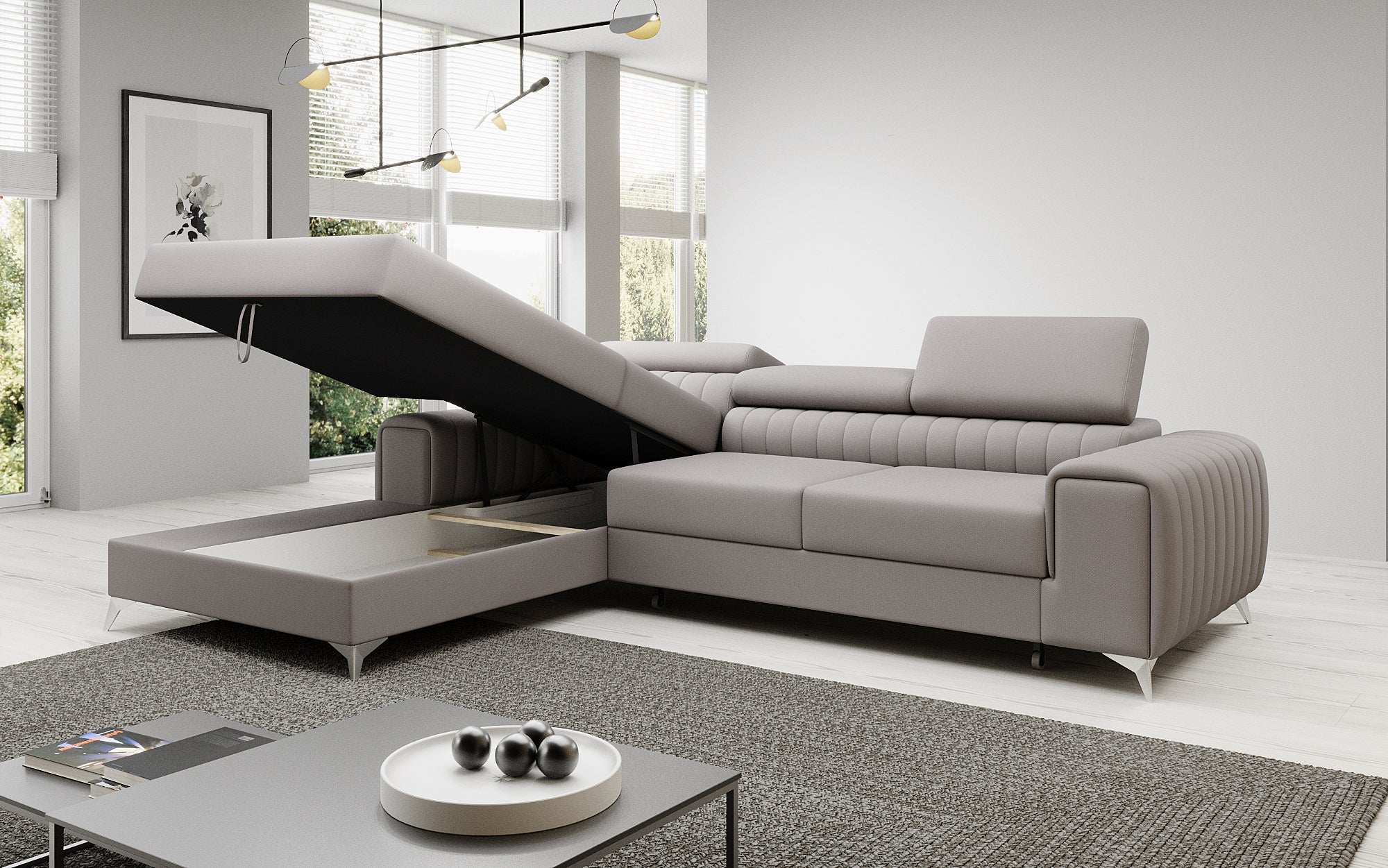 Designer Sofa Melinda mat Schloof- a Klappfunktioun