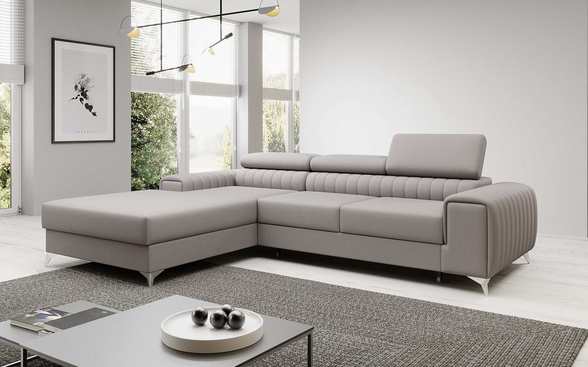 Designer Sofa Melinda mat Schloof- a Klappfunktioun