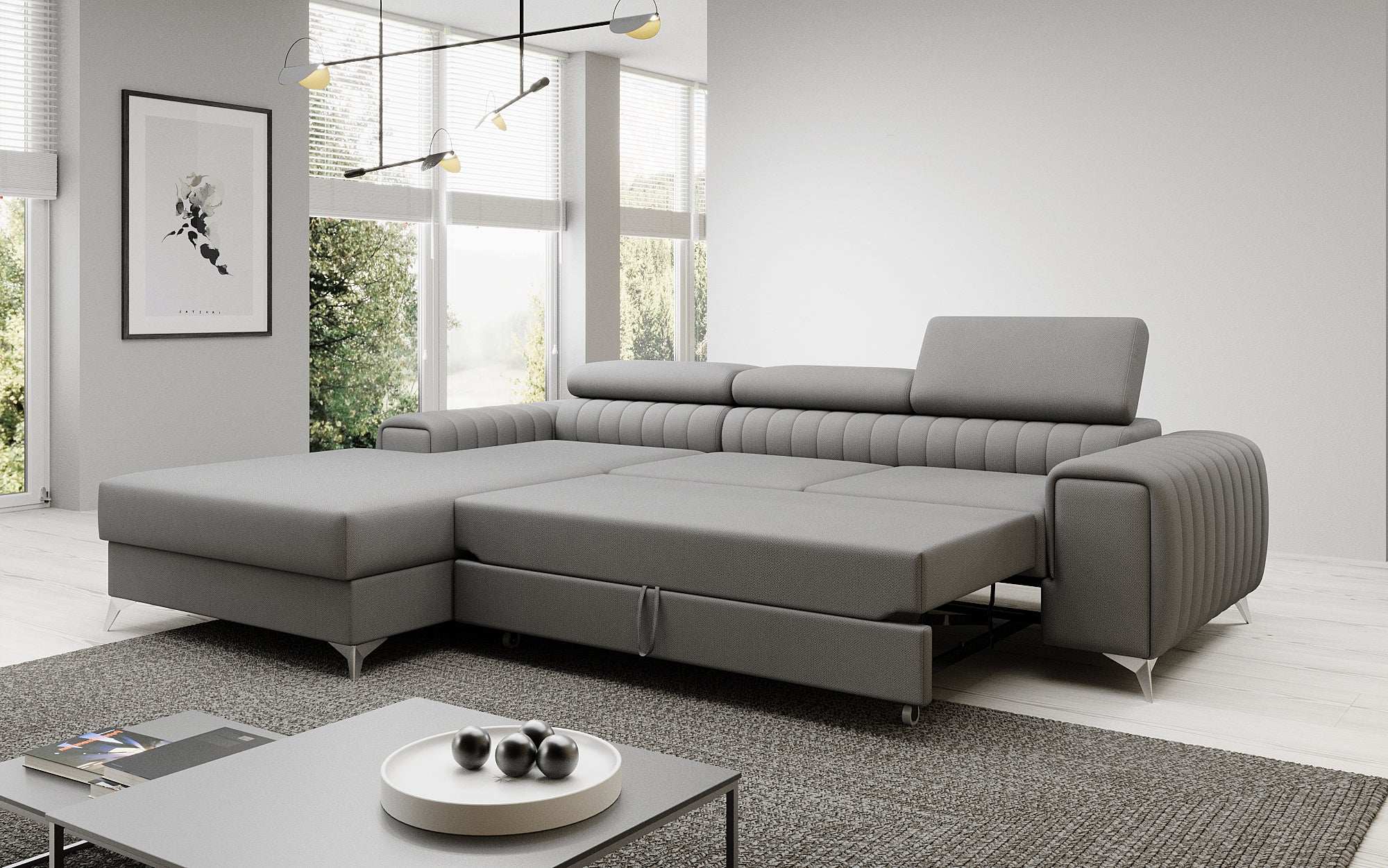 Designer Sofa Melinda mat Schloof- a Klappfunktioun