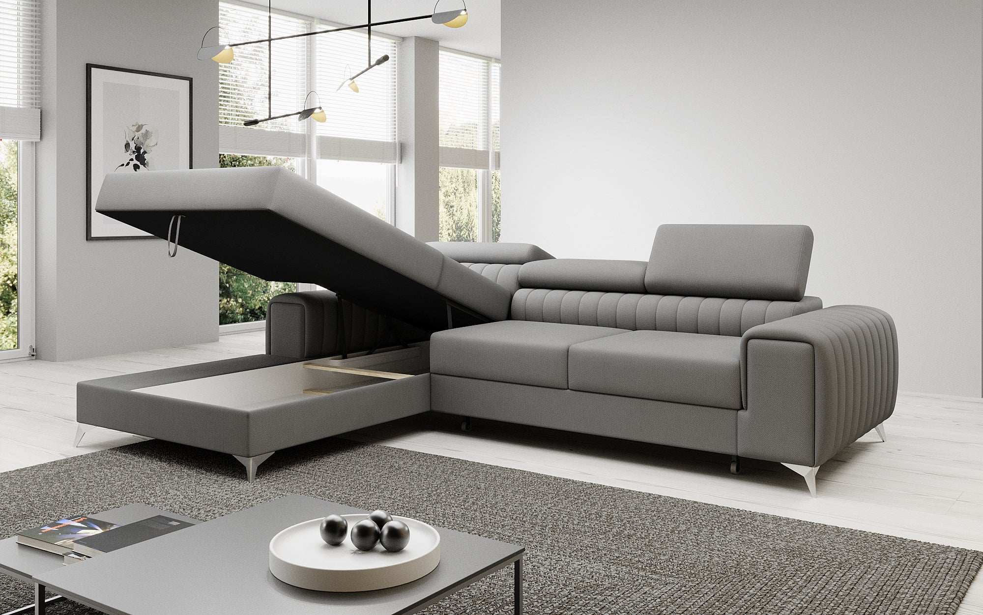 Designer Sofa Melinda mat Schloof- a Klappfunktioun
