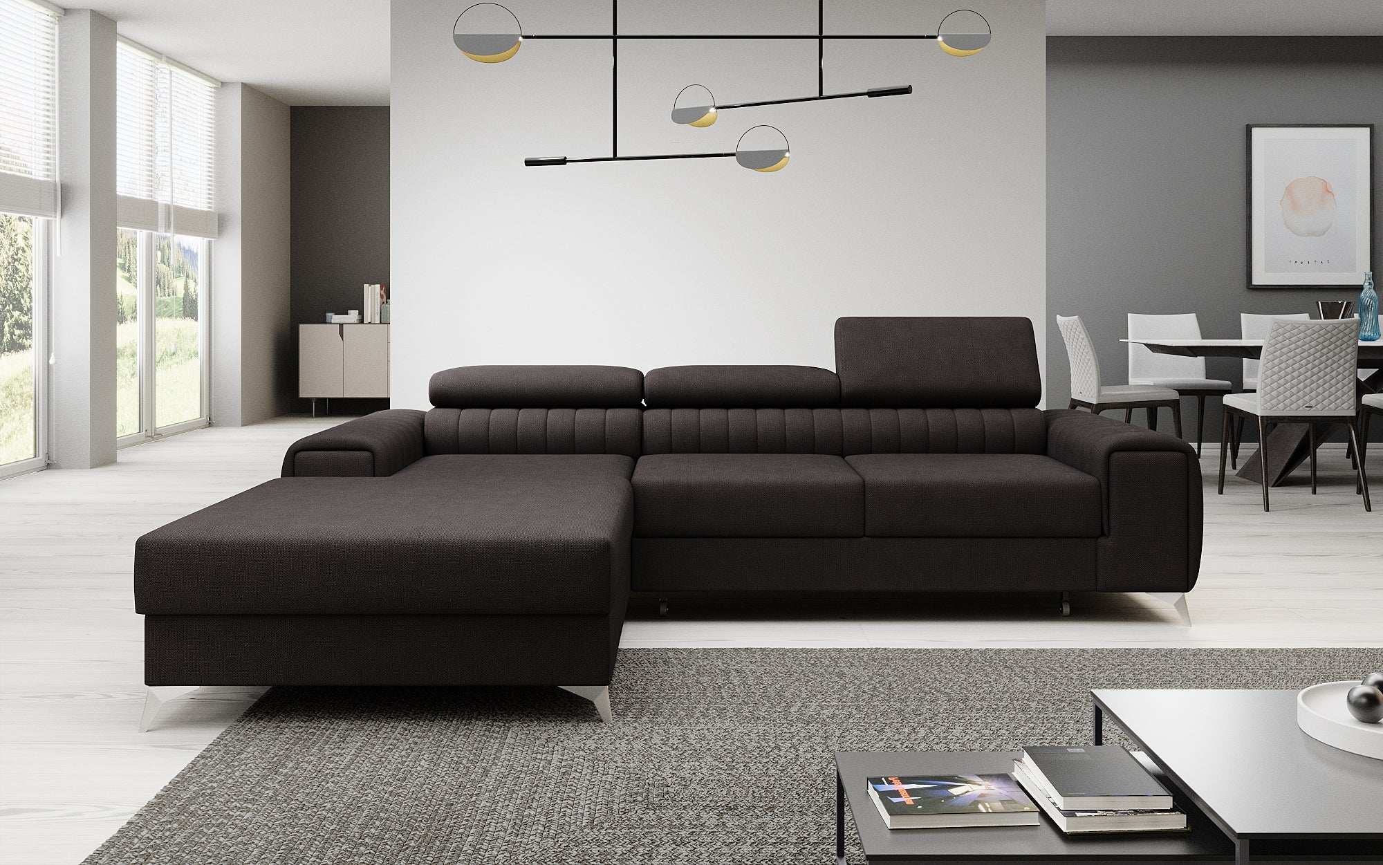 Designer Sofa Melinda mat Schloof- a Klappfunktioun