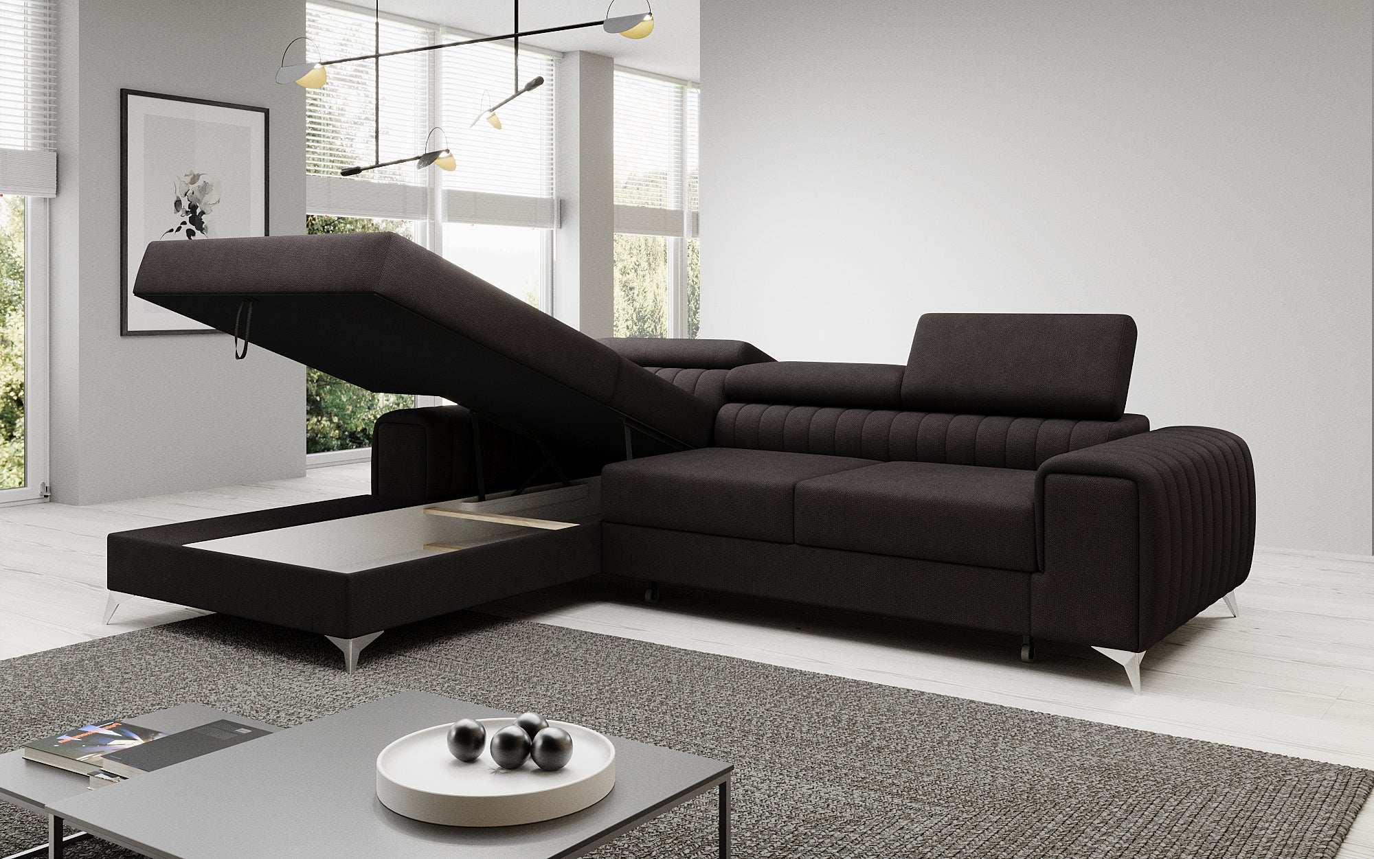Designer Sofa Melinda mat Schloof- a Klappfunktioun