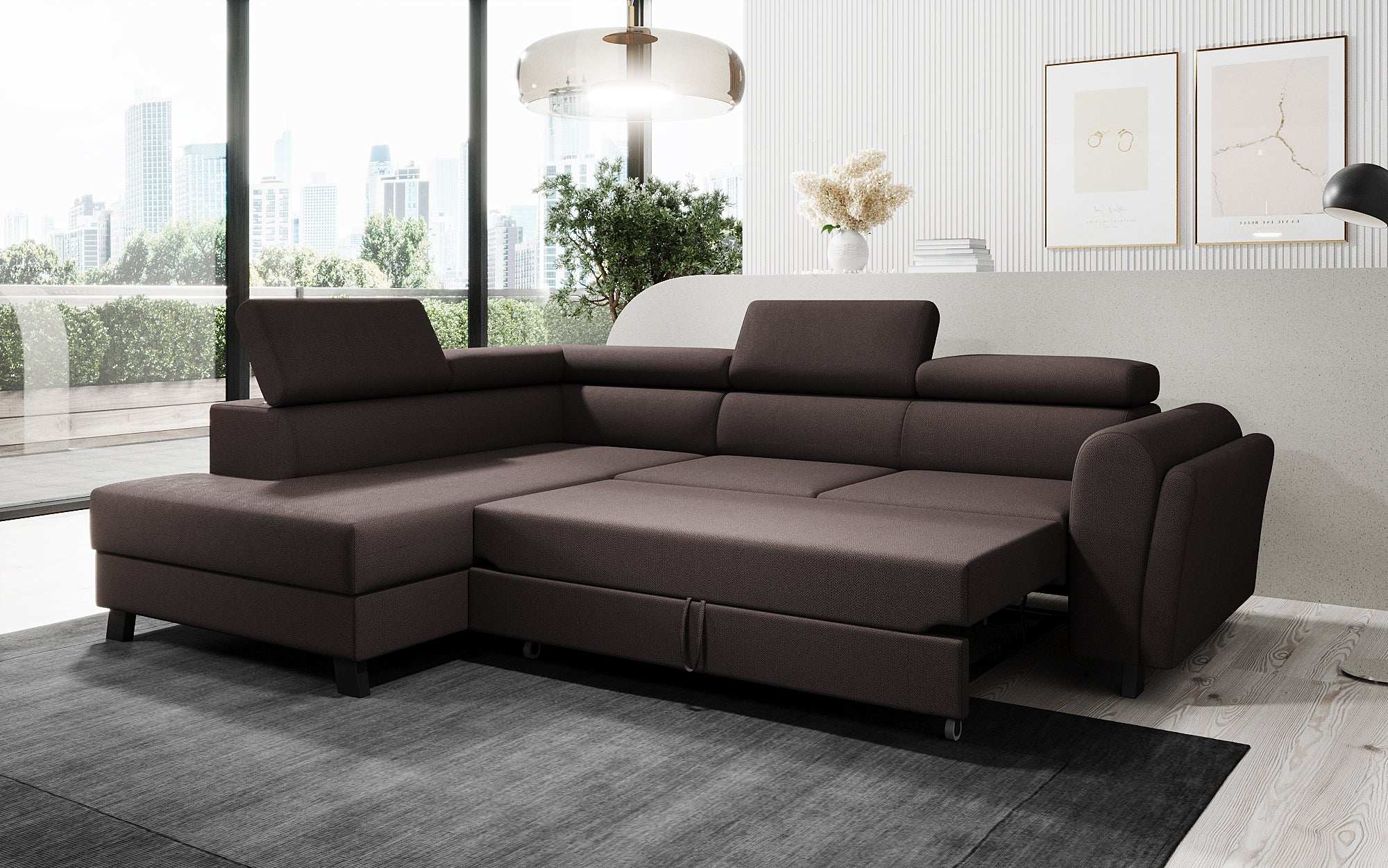 Designer Sofa Kira mit Schlaf- und Klappfunktion