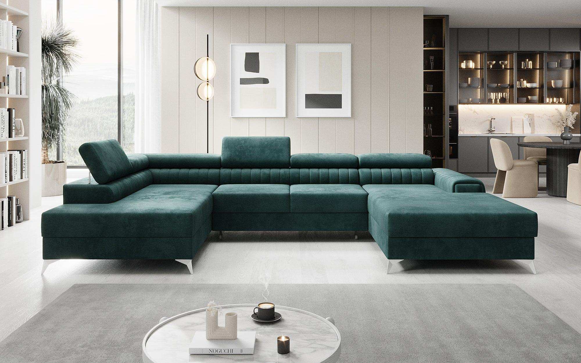 Designer Sofa Collina mat Schlof- a Klapfunktioun