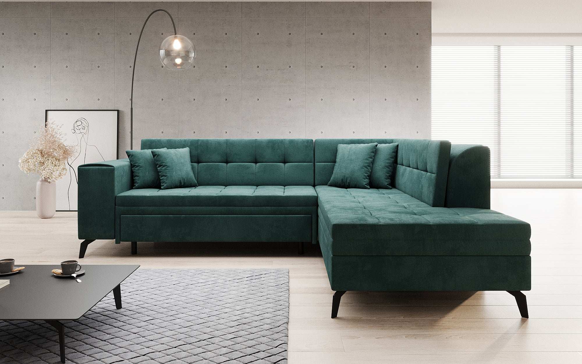 Designer Sofa Lania mat Schlofffunktioun