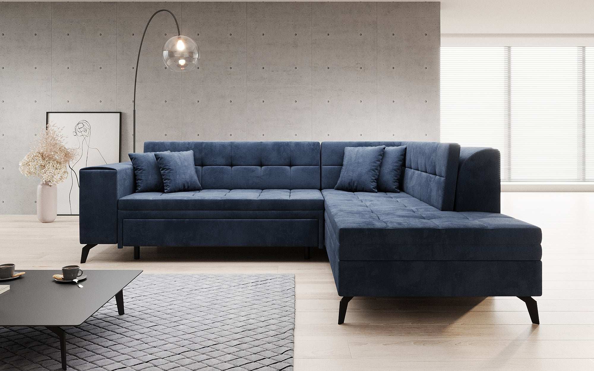 Designer Sofa Lania mat Schlofffunktioun