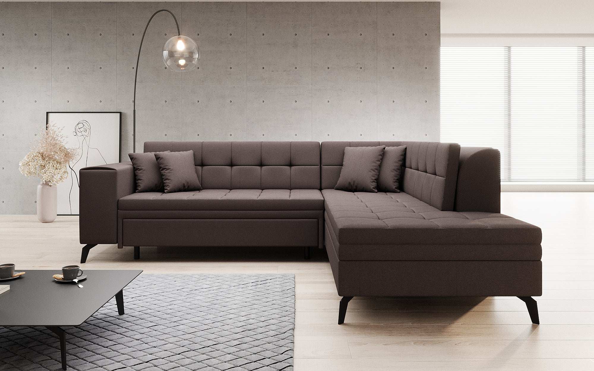 Designer Sofa Lania mat Schlofffunktioun