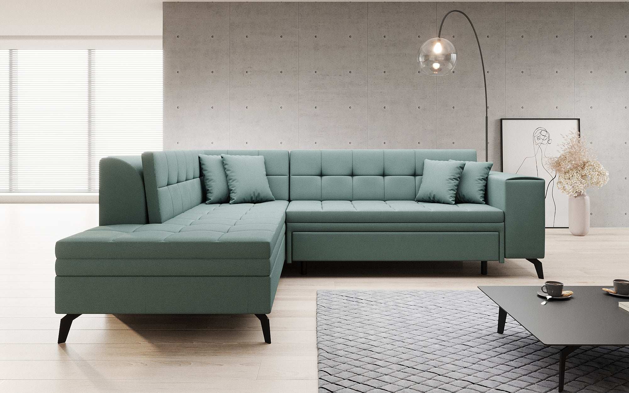 Designer Sofa Lania mat Schlofffunktioun