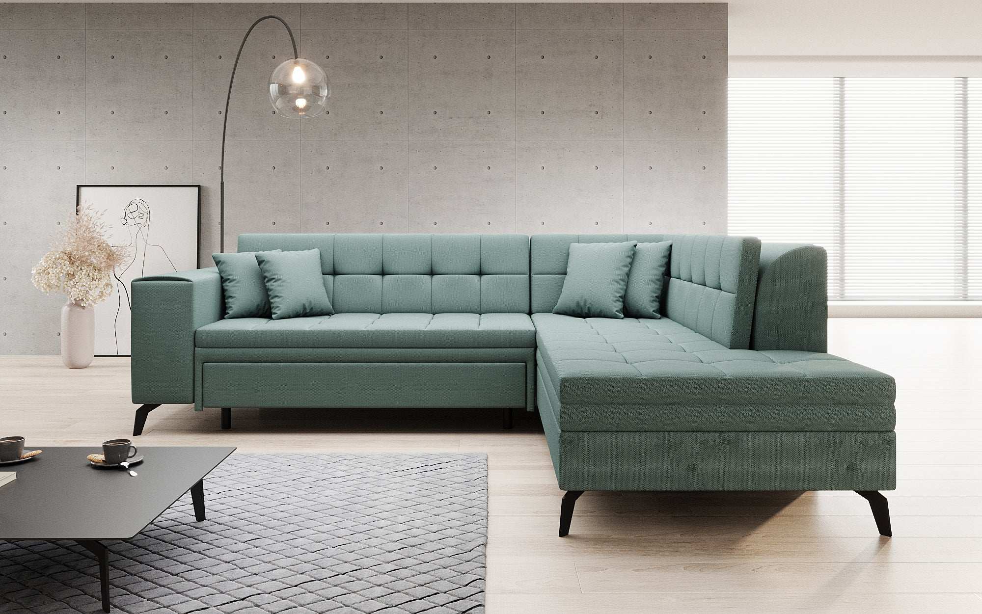 Designer Sofa Lania mat Schlofffunktioun
