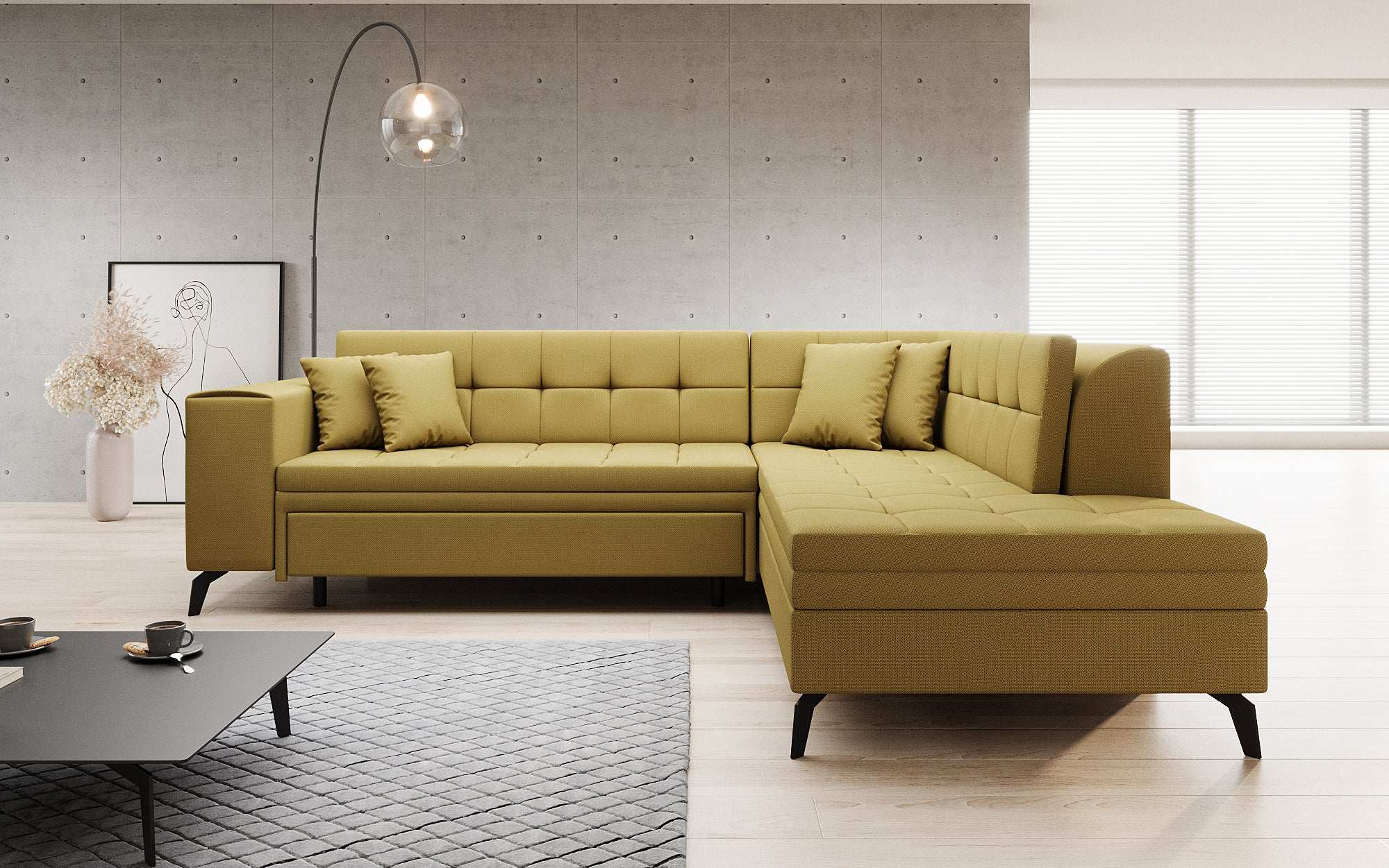 Designer Sofa Lania mat Schlofffunktioun