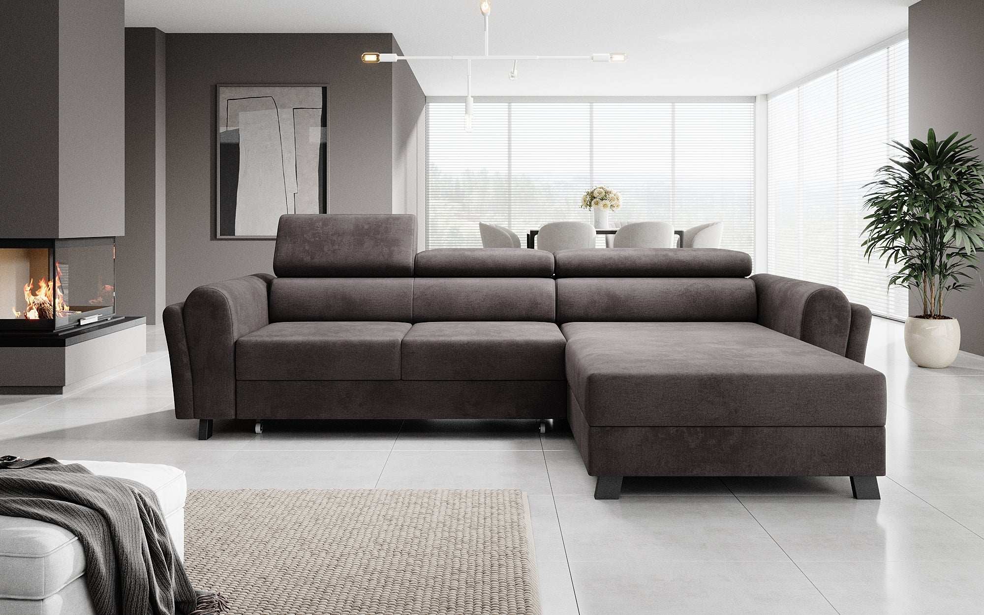 Designer Sofa Massimo mat Schlof- a Klapfunktioun