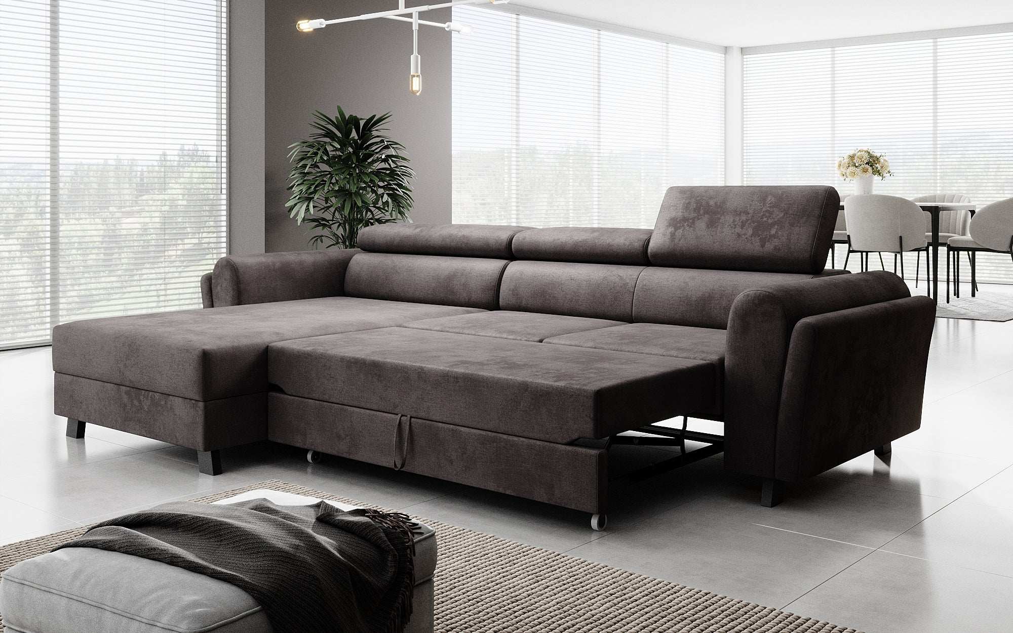 Designer Sofa Massimo mat Schlof- a Klapfunktioun