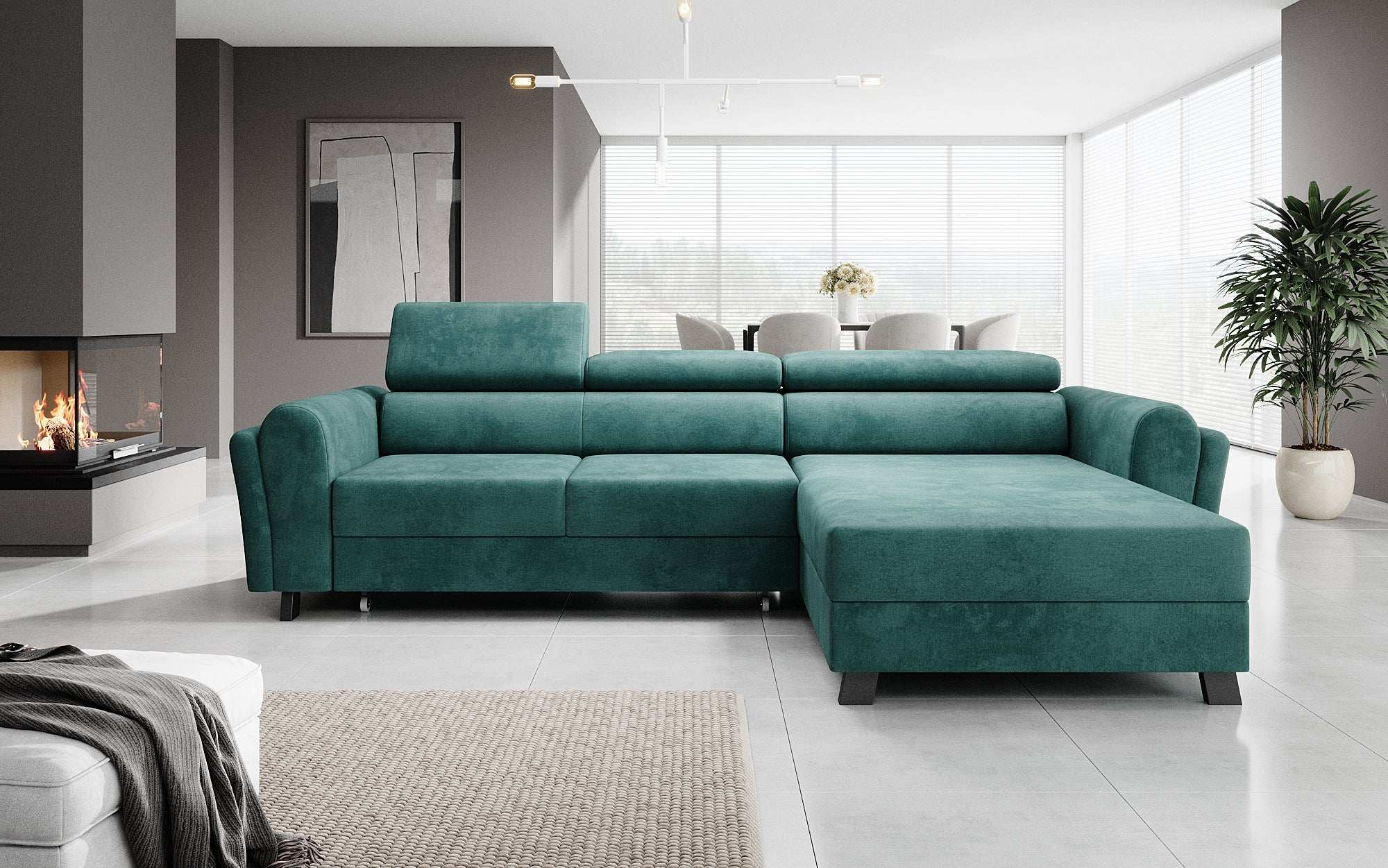 Designer Sofa Massimo mat Schlof- a Klapfunktioun