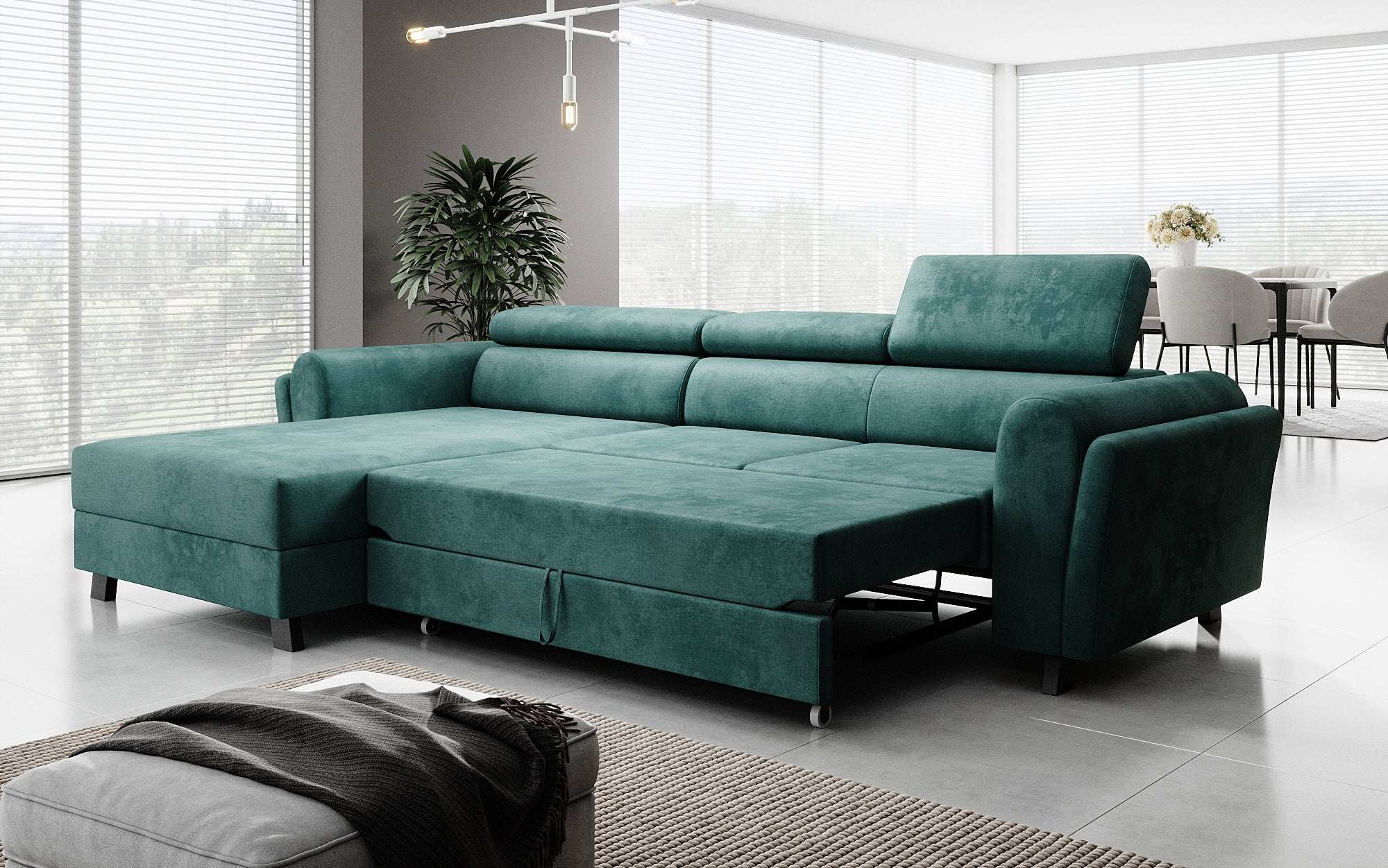 Designer Sofa Massimo mat Schlof- a Klapfunktioun
