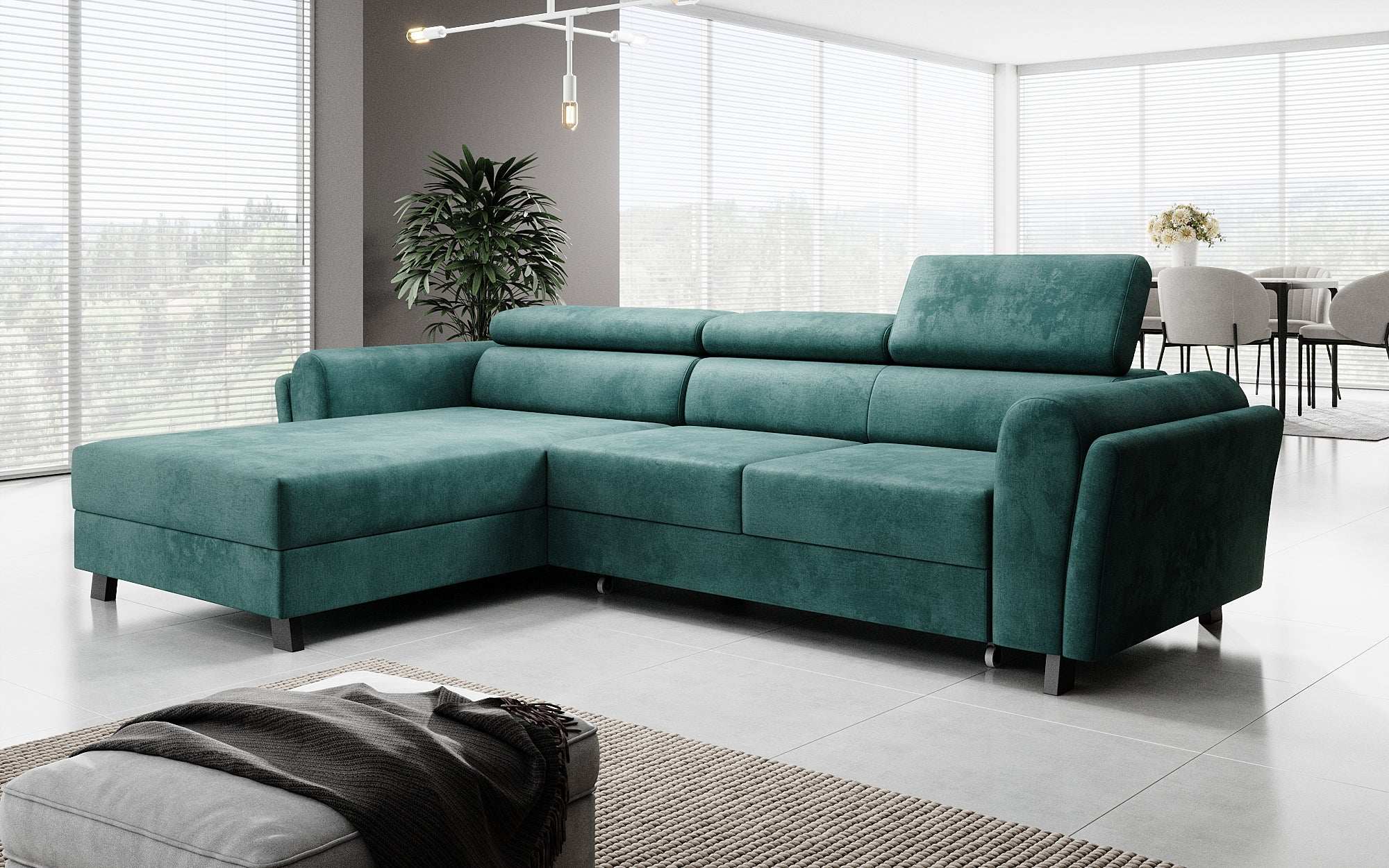 Designer Sofa Massimo mat Schlof- a Klapfunktioun