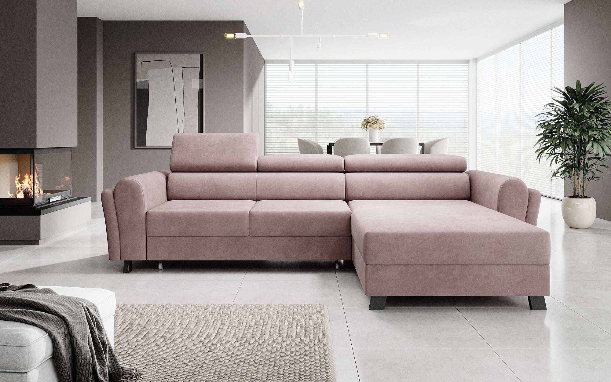 Designer Sofa Massimo mat Schlof- a Klapfunktioun