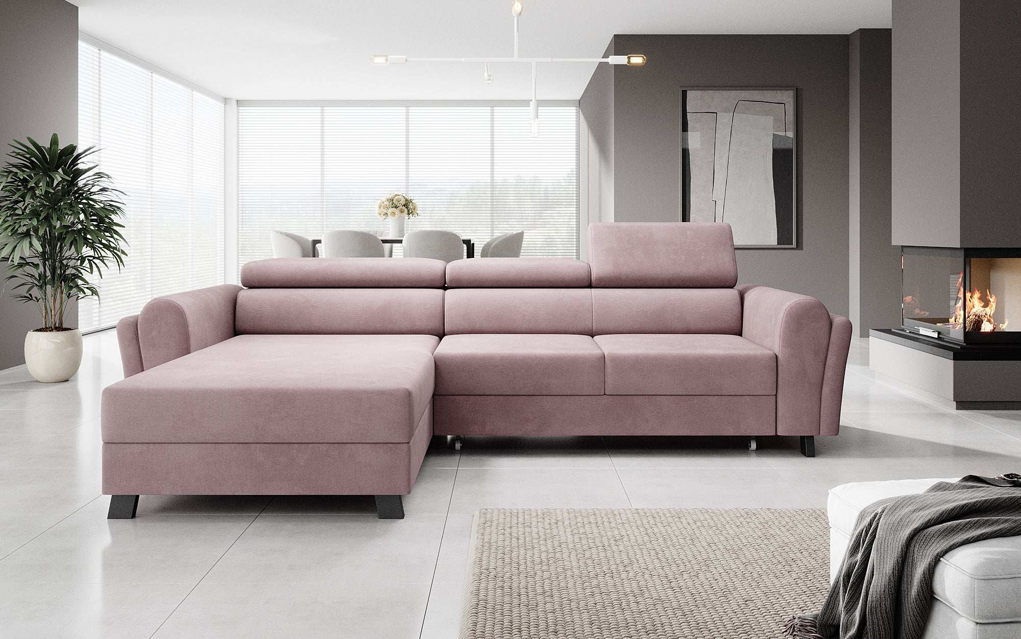 Designer Sofa Massimo mat Schlof- a Klapfunktioun